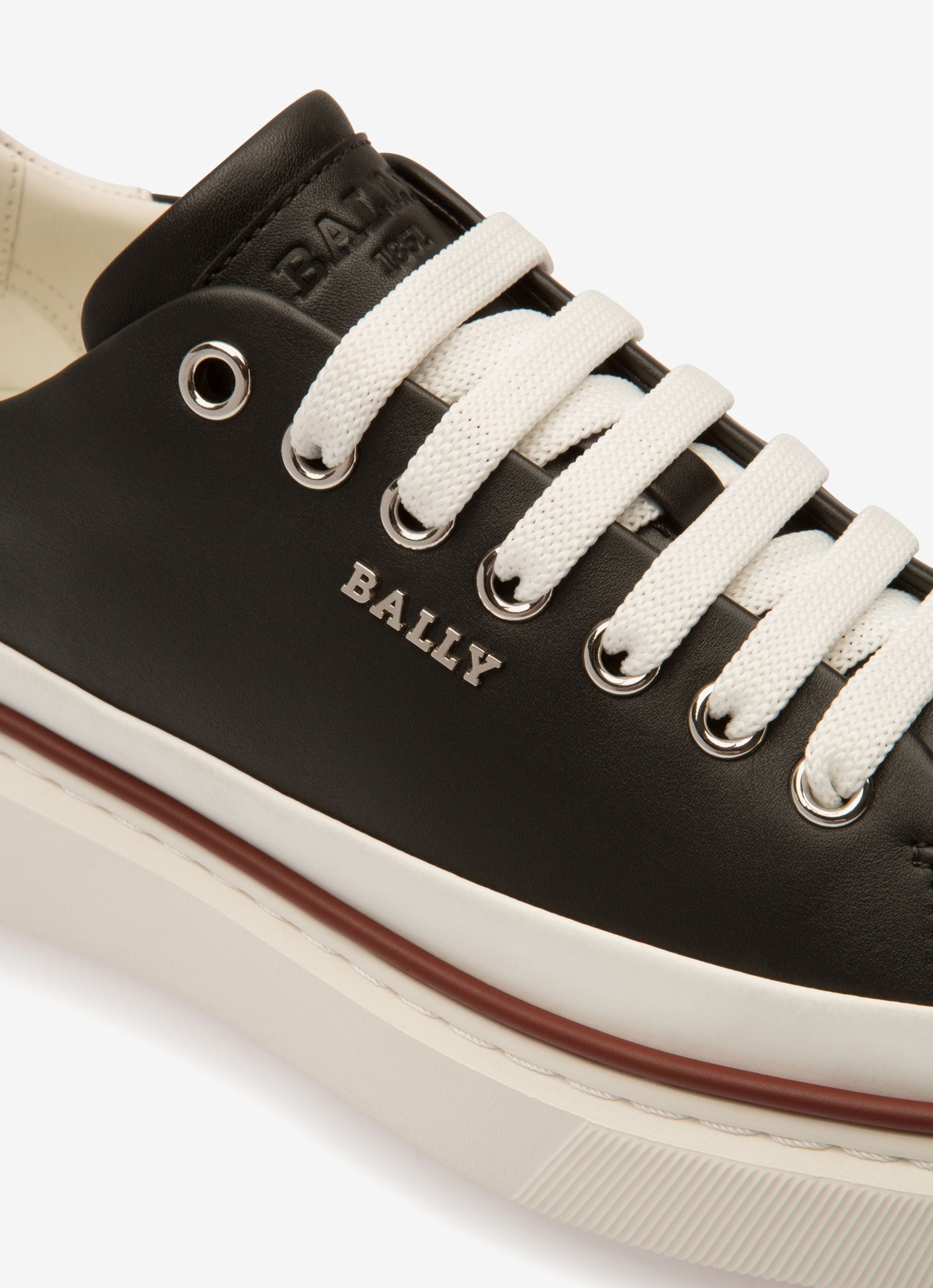 Maily ブラック＆ホワイト レザー スニーカー - 男性 - Bally - 04