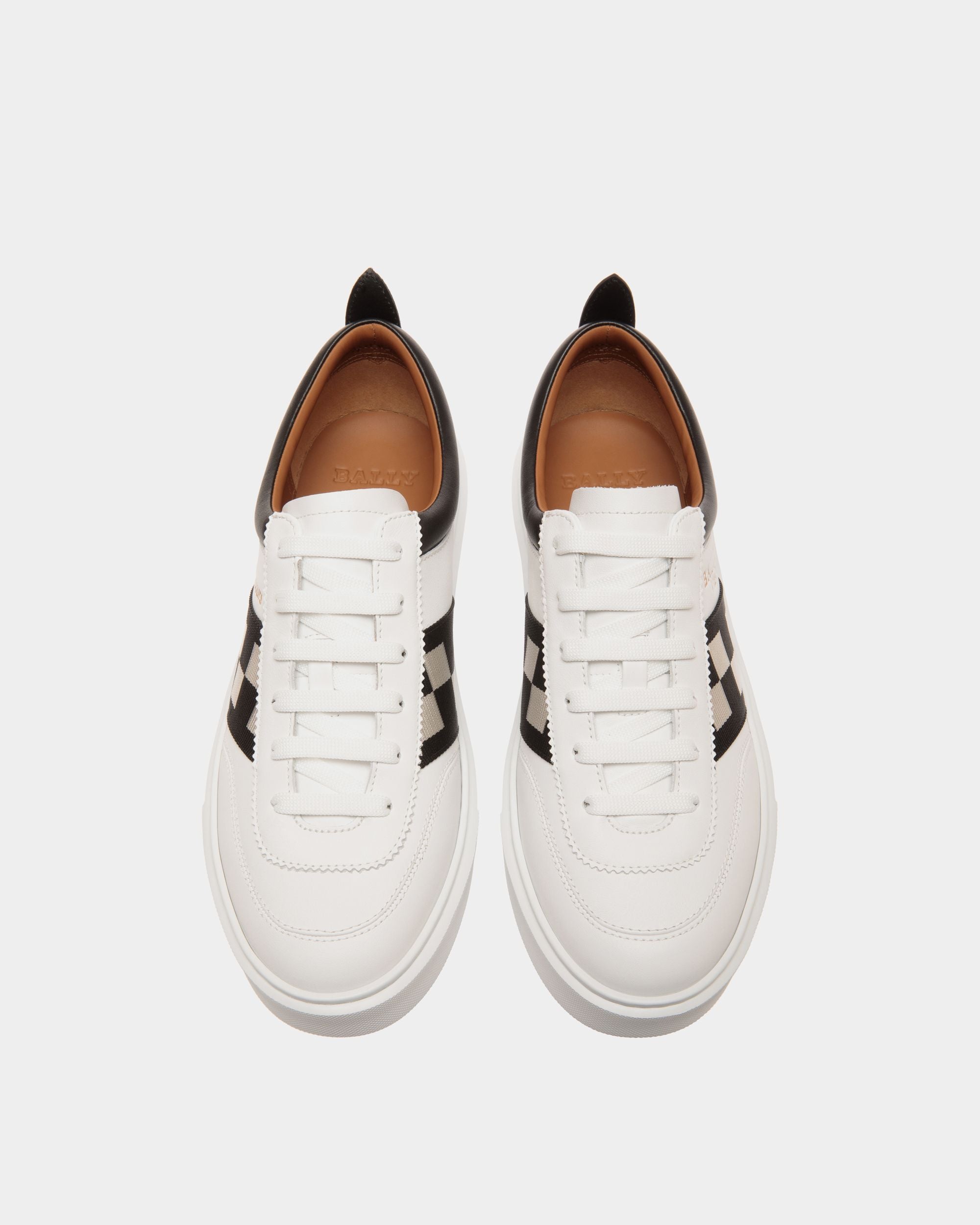 Sneaker In White  Leather - 男性 - Bally - 04