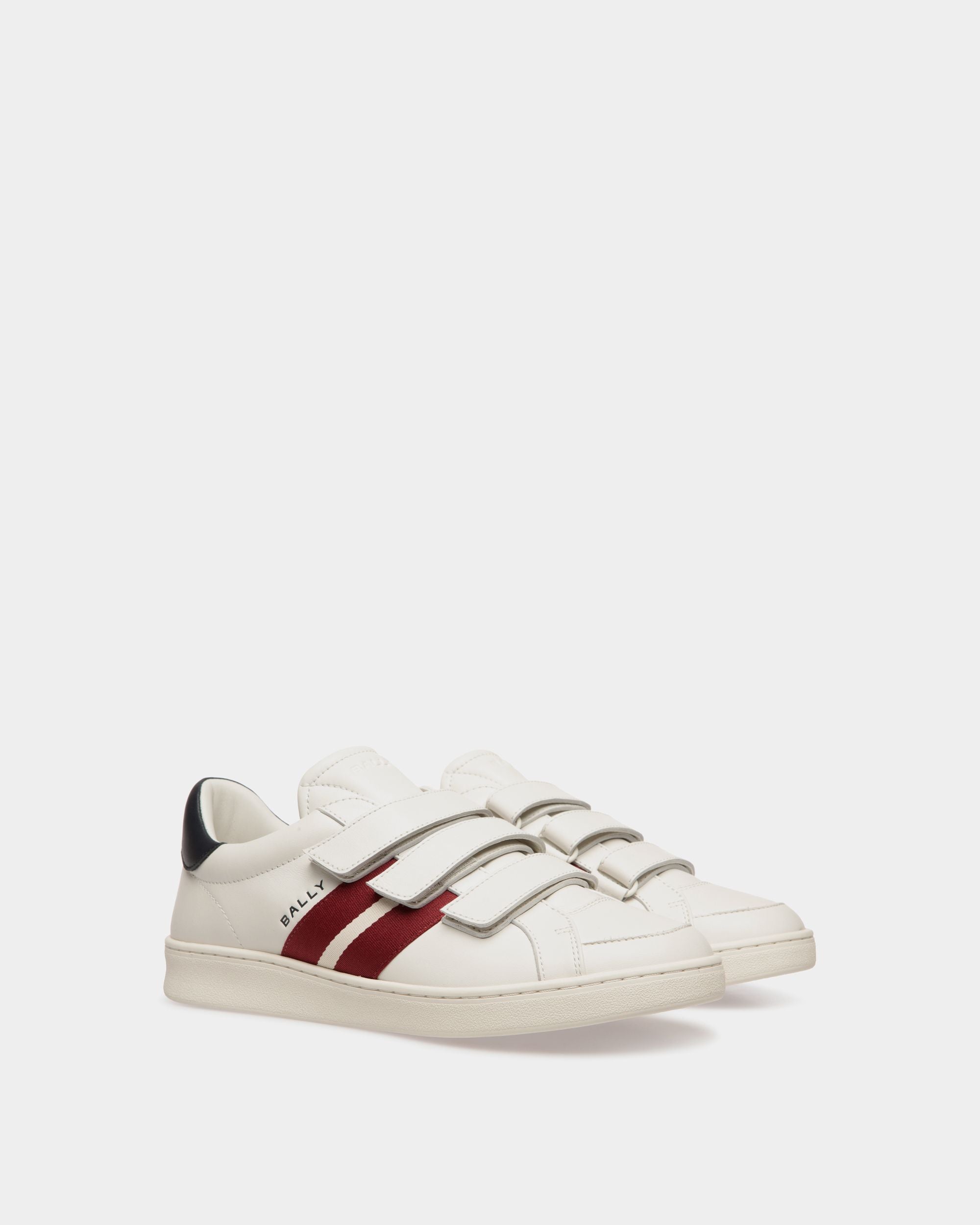 Tennis スニーカー ホワイト＆ネイビーブルー レザー - 男性 - Bally - 03