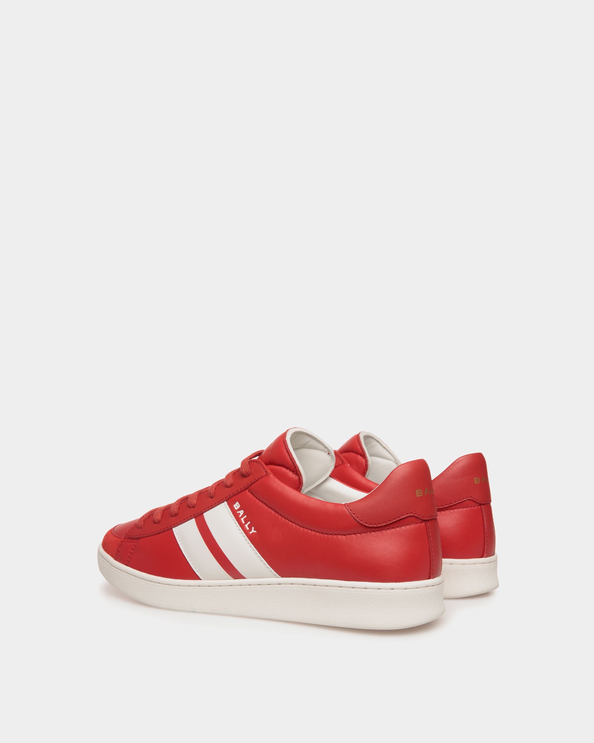 Tennis スニーカー Candy Red＆ホワイト レザー - 男性 - Bally - 04
