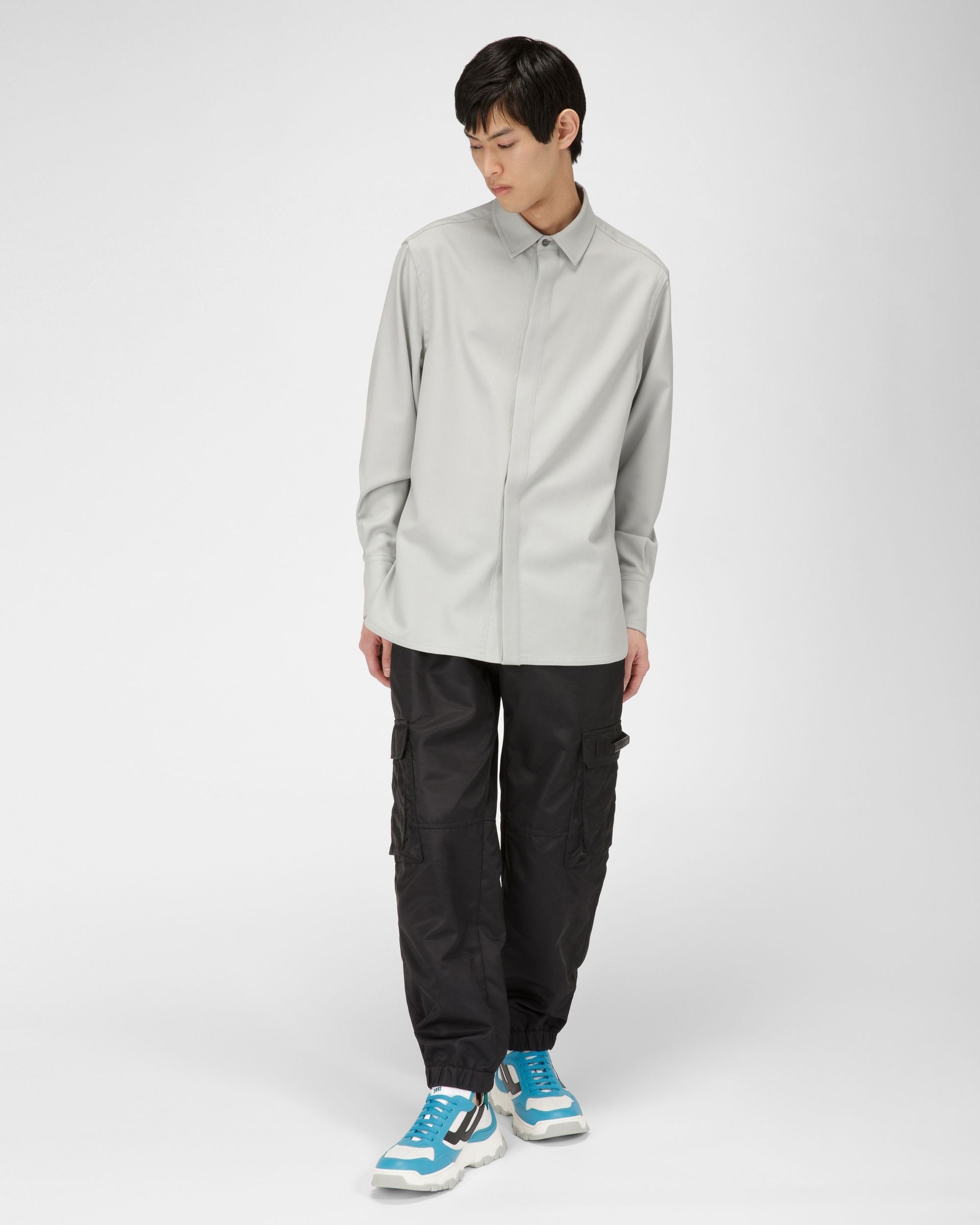 Holden ブルー＆ホワイト レザー＆ファブリック スニーカー - 男性 - Bally - 03
