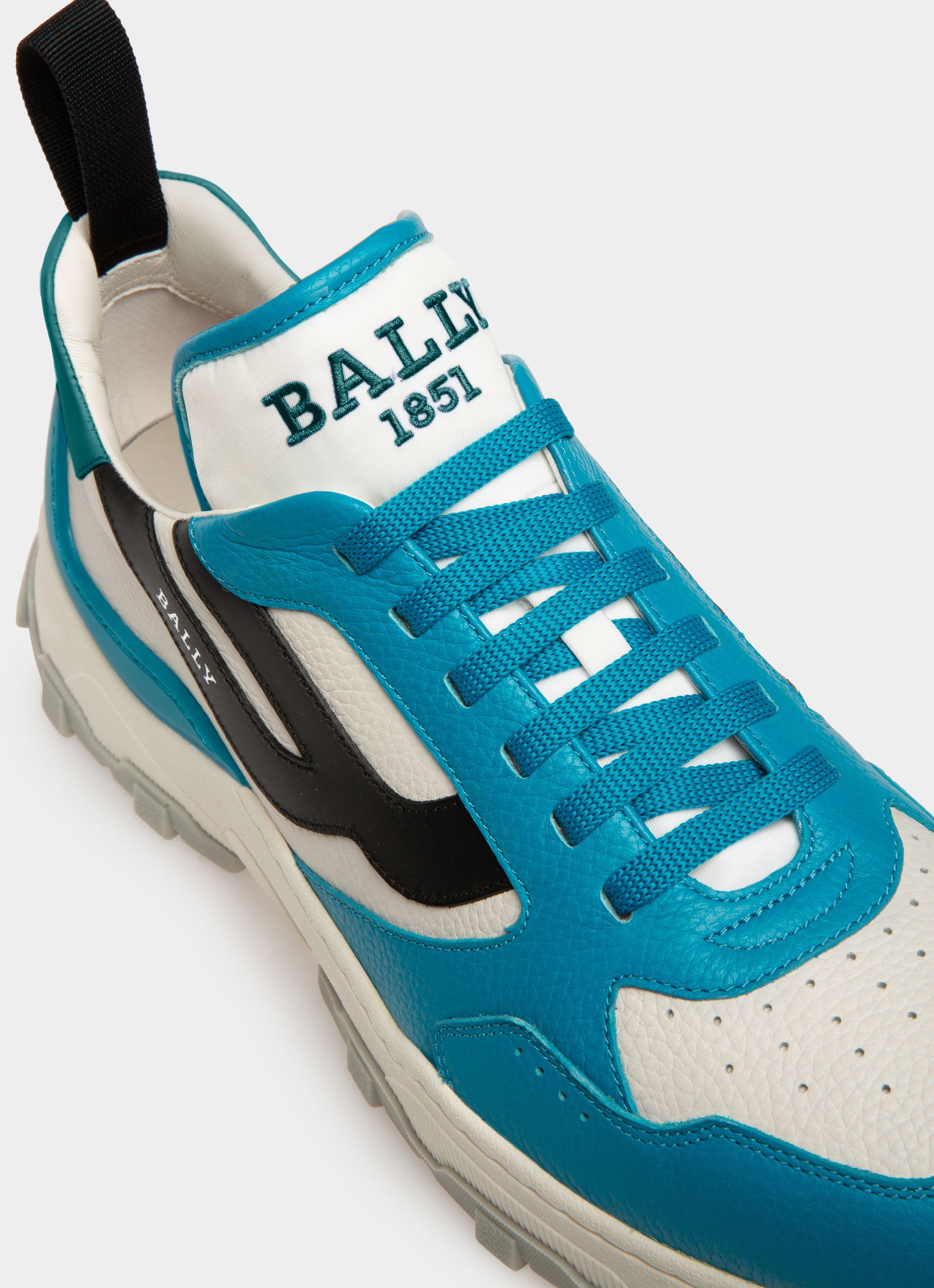Holden ブルー＆ホワイト レザー＆ファブリック スニーカー - 男性 - Bally - 06