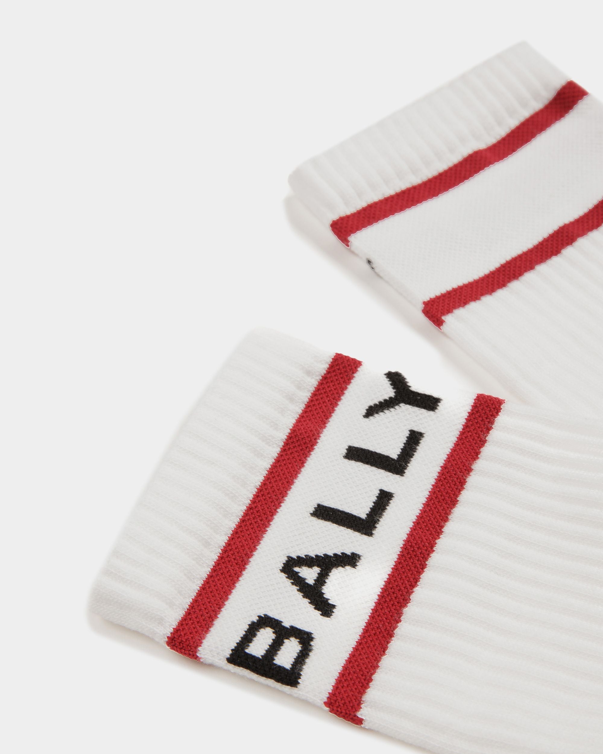 Bally Stripe ソックス ホワイト＆ディープルビー - 男性 - Bally - 02