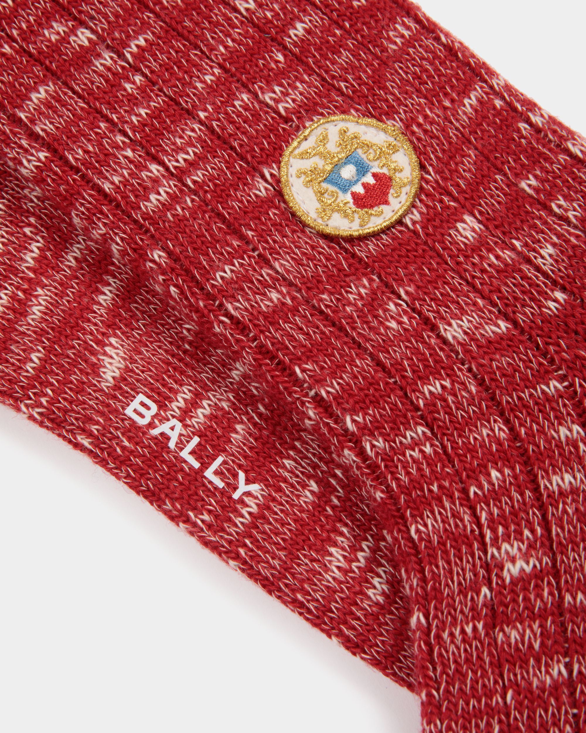 ソックス Ballyクレストロゴ Candy Red ウール - 男性 - Bally - 02
