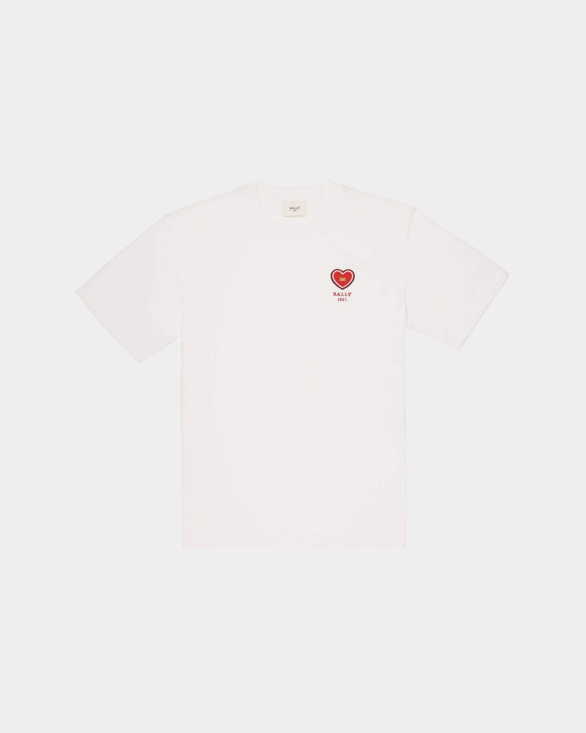 刺繍tシャツ ホワイト オーガニック コットン Tシャツ - 男性 - Bally - 04