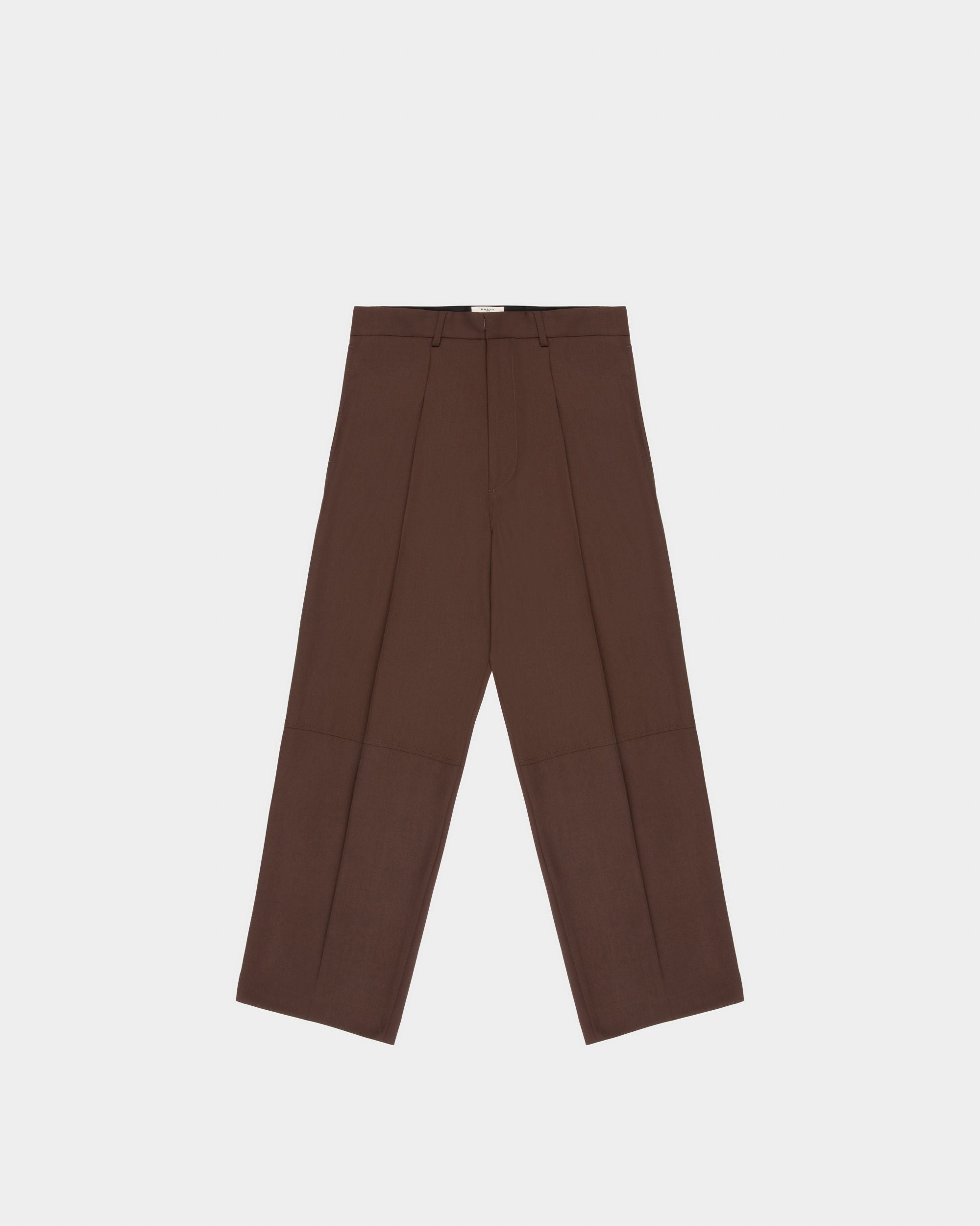 エボニーブラウン ウール パンツ - 男性 - Bally - 04
