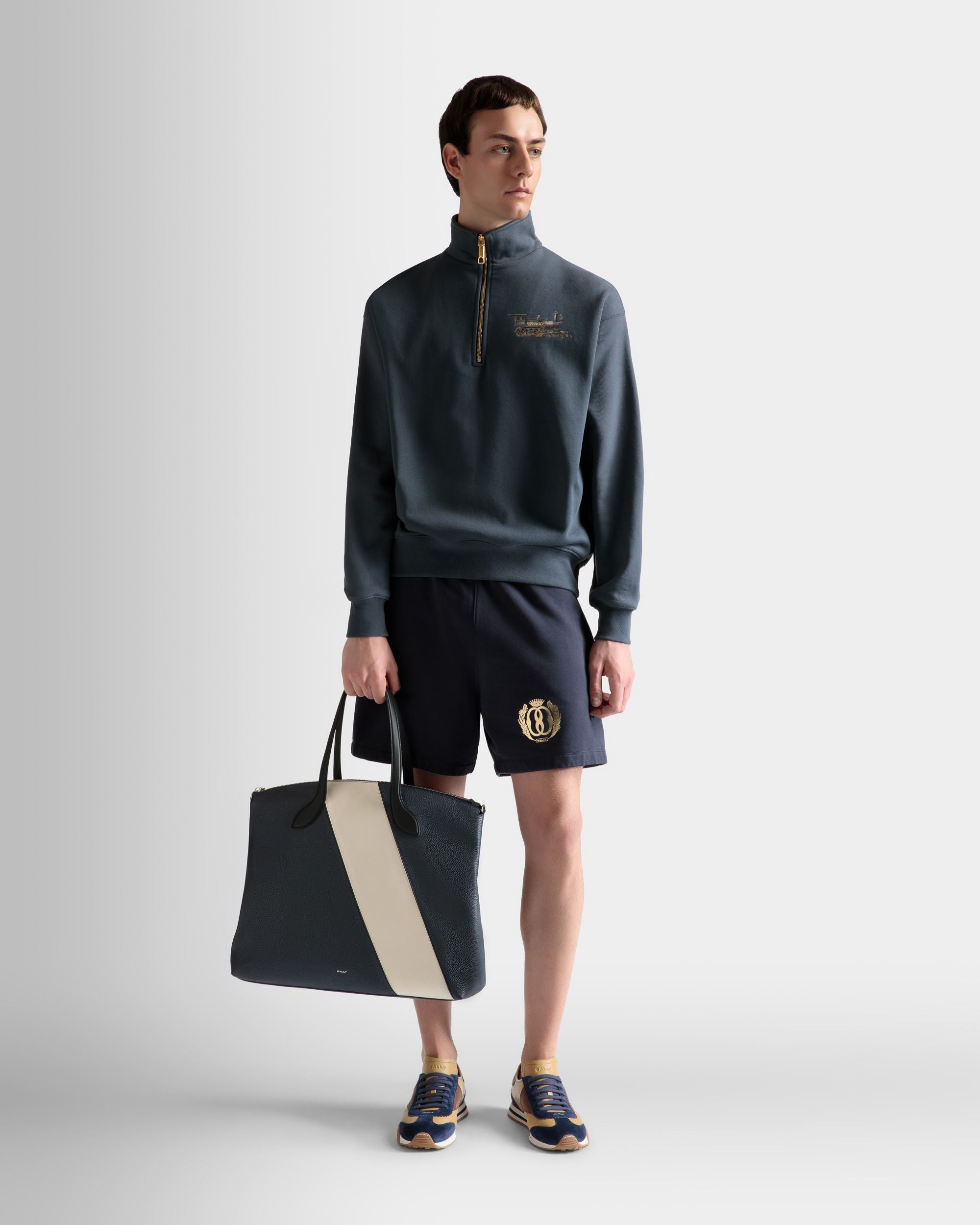 スウェット ショートパンツ ミッドナイト コットン - 男性 - Bally - 02