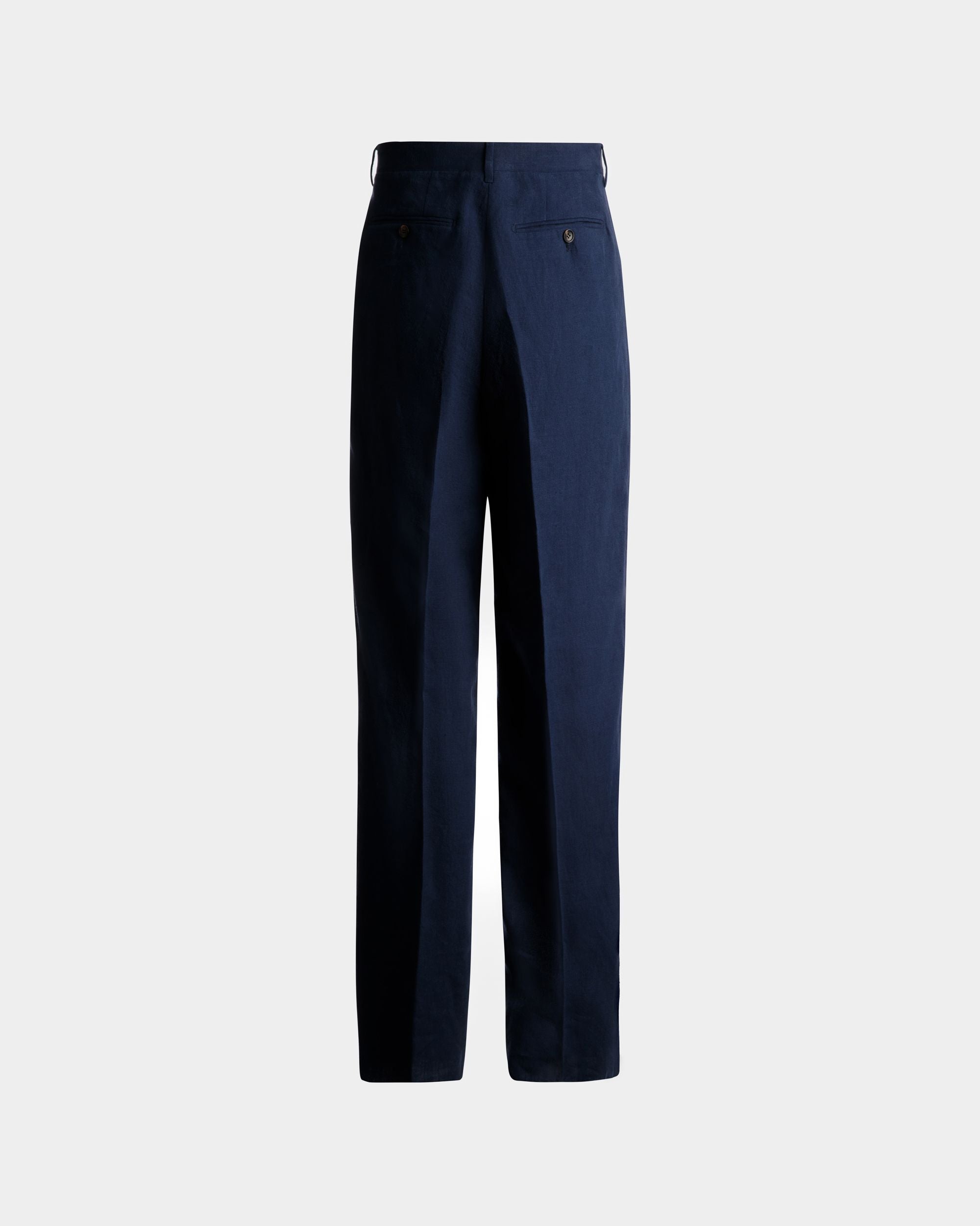 パンツ Navy Blue リネン - 男性 - Bally - 03