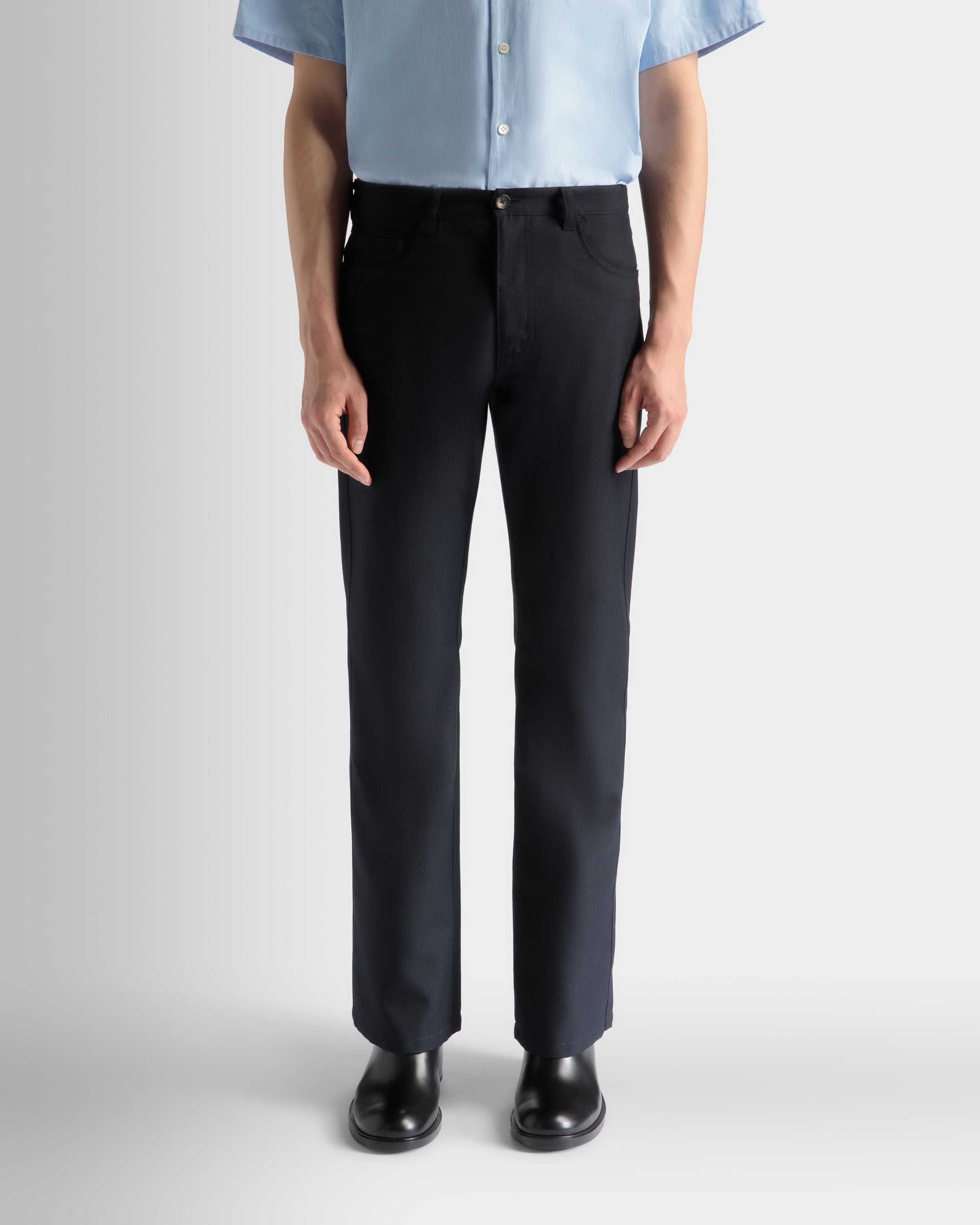 パンツ Navy Blue ウールブレンド - 男性 - Bally - 03
