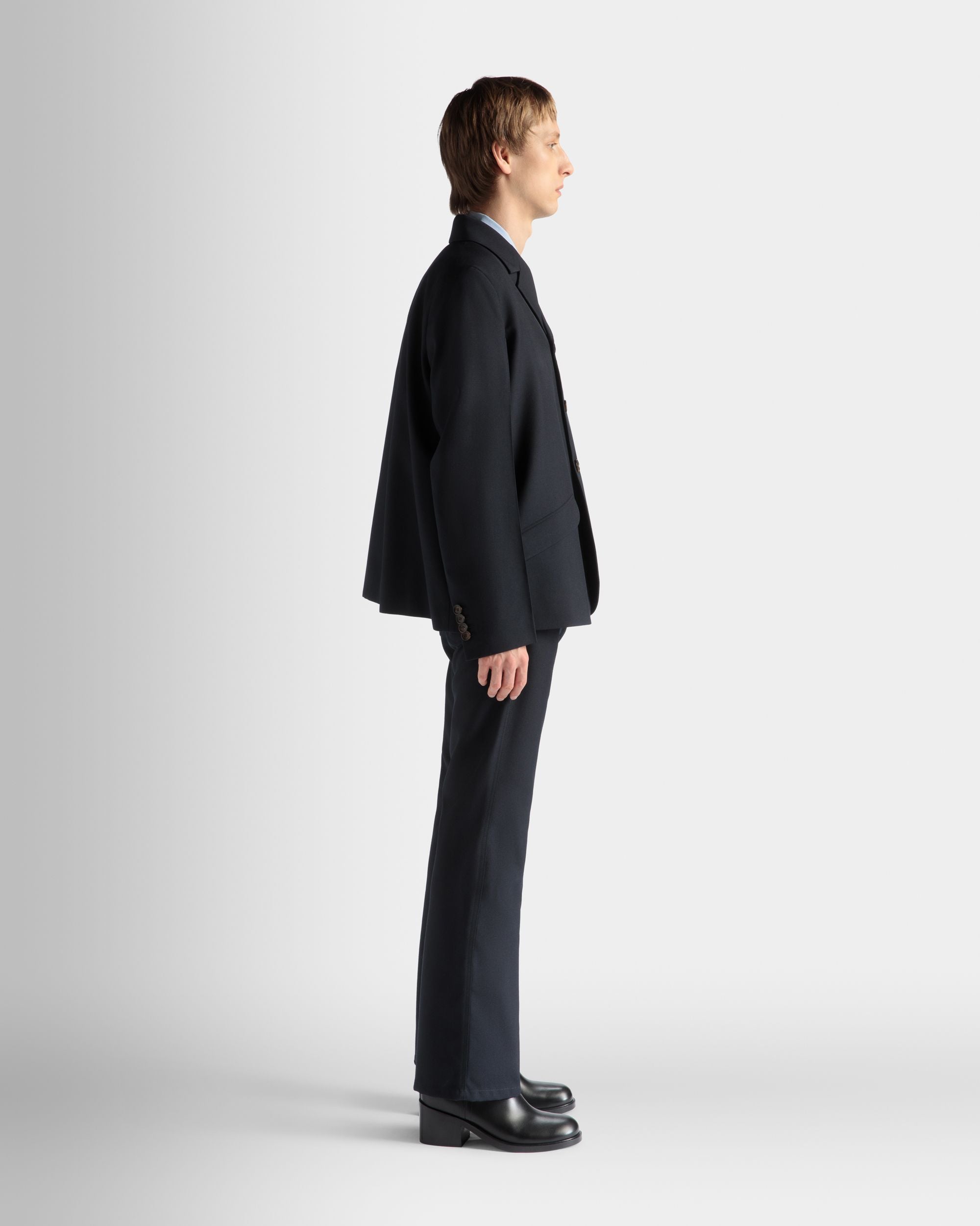パンツ Navy Blue ウールブレンド - 男性 - Bally - 05