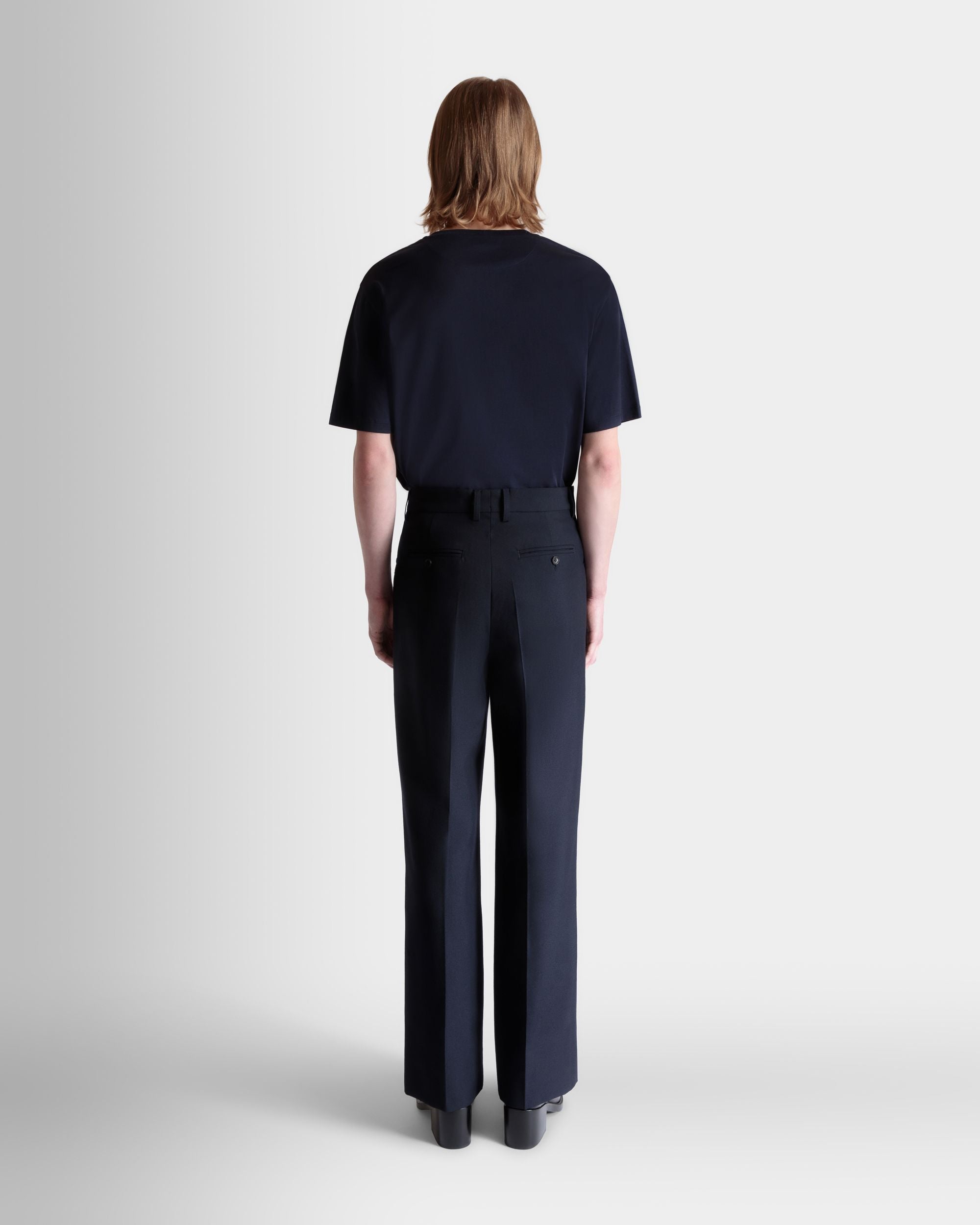 テーラードパンツ ネイビーブルー ウールブレンド - 男性 - Bally - 06