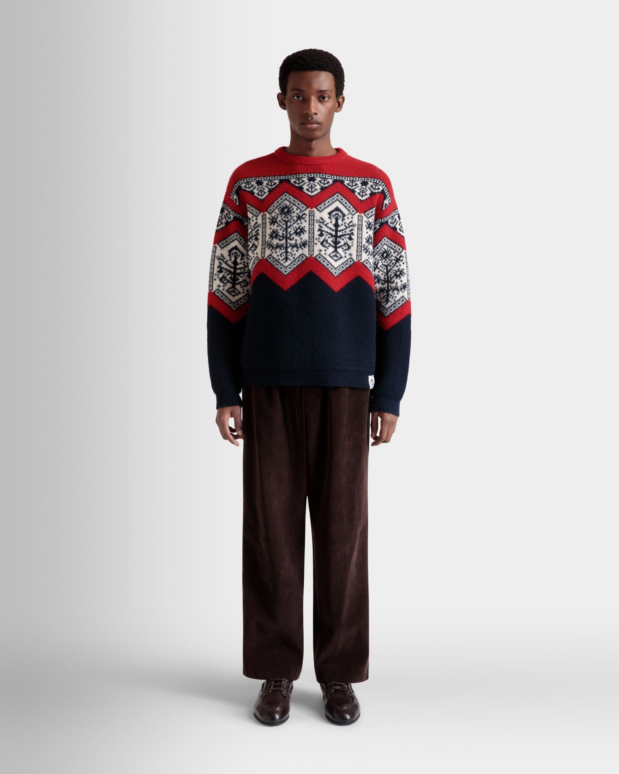 Winter Capsule タック パンツ エバノブラウン コットンコーデュロイ - 男性 - Bally - 02