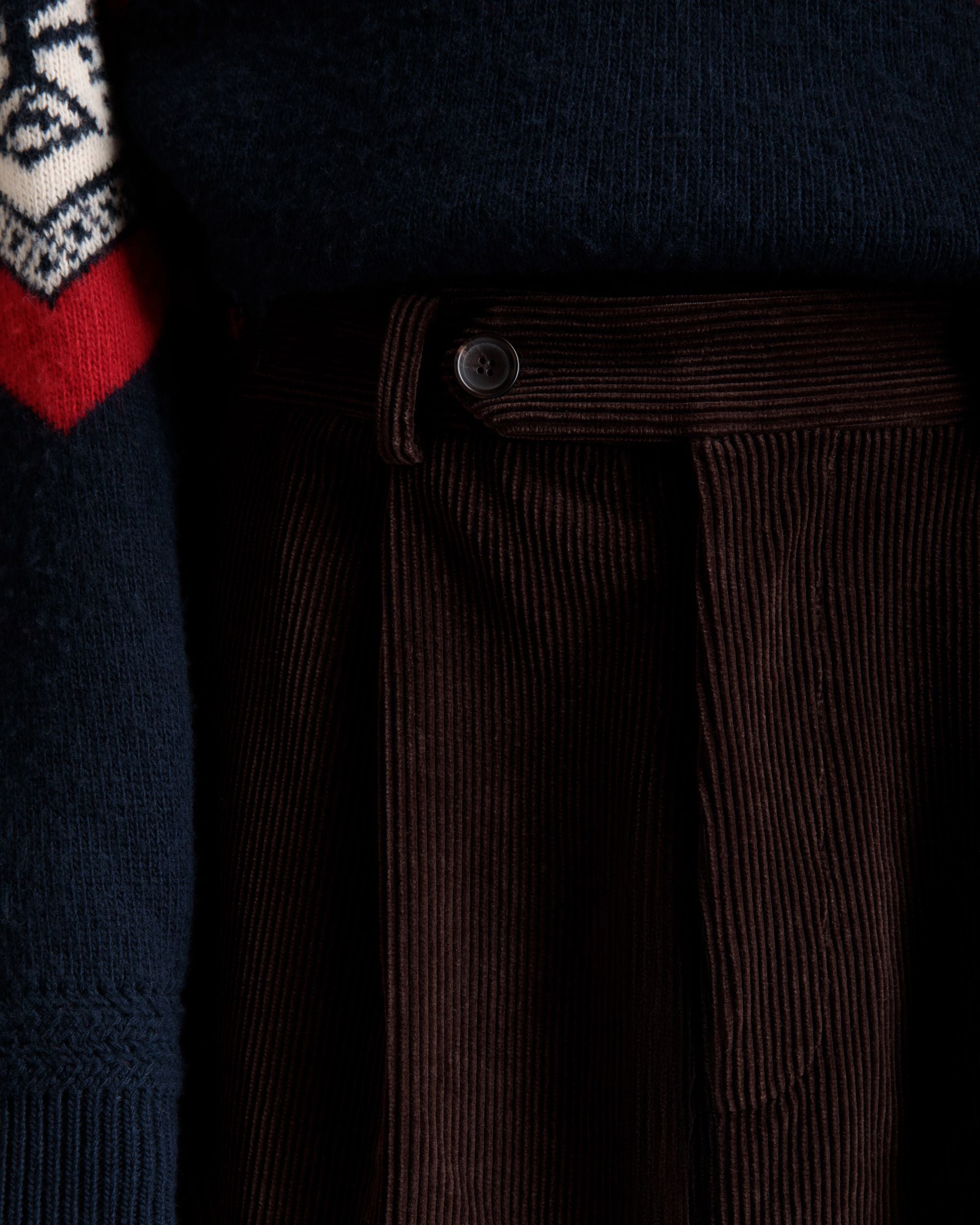 Winter Capsule タック パンツ エバノブラウン コットンコーデュロイ - 男性 - Bally - 03