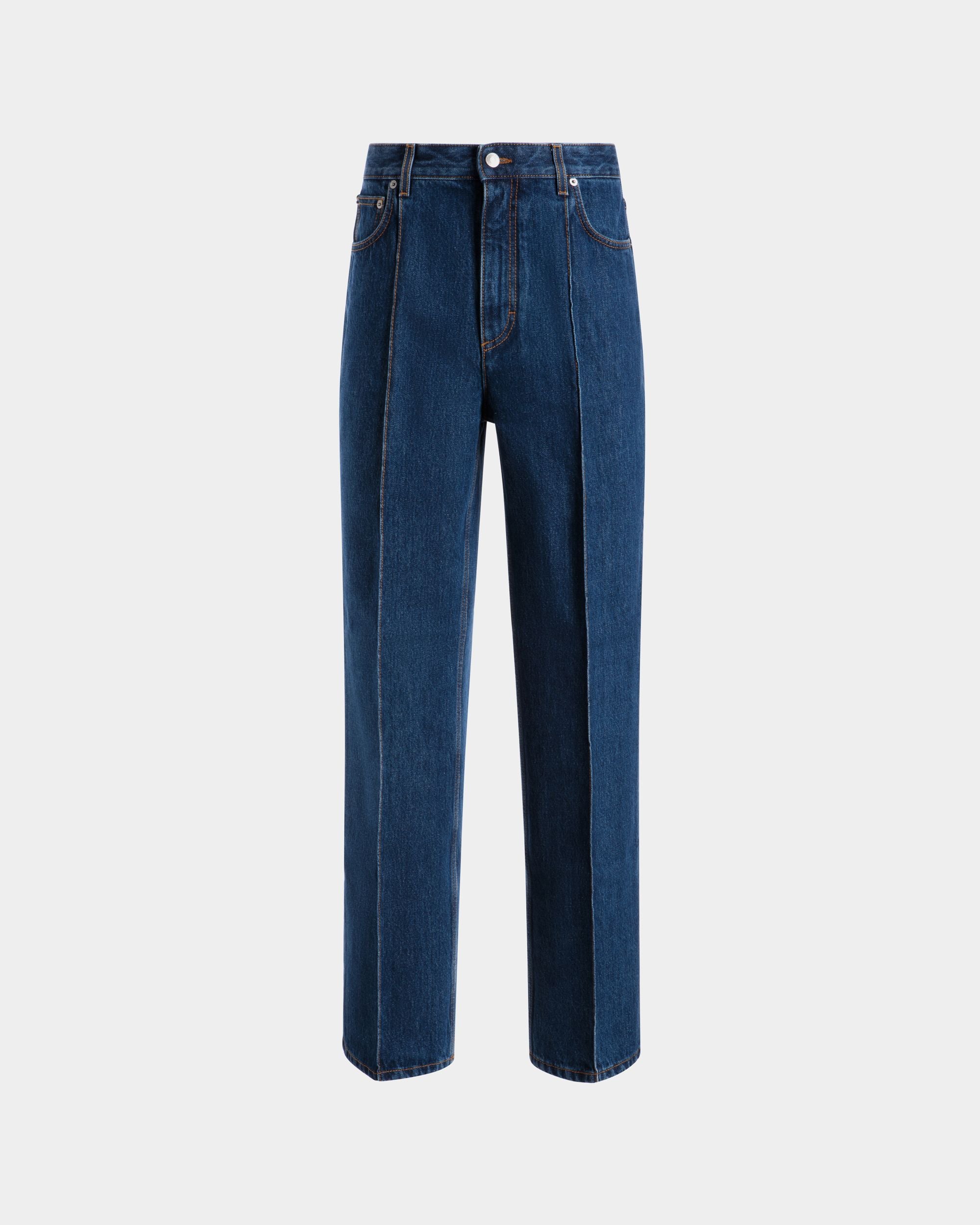Trousers Denim In Blue Cotton - 男性 - Bally - 01