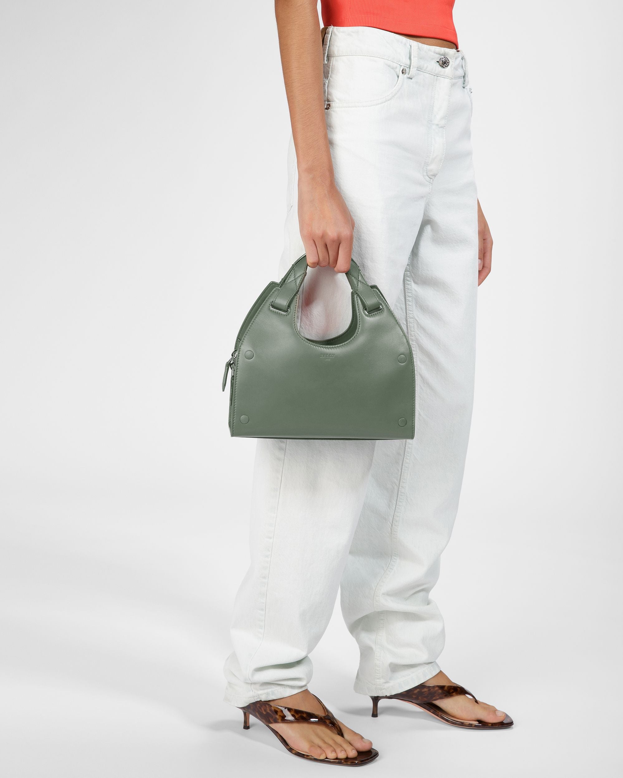 Ahres Small セージ レザー ショルダーバッグ - 女性 - Bally - 03