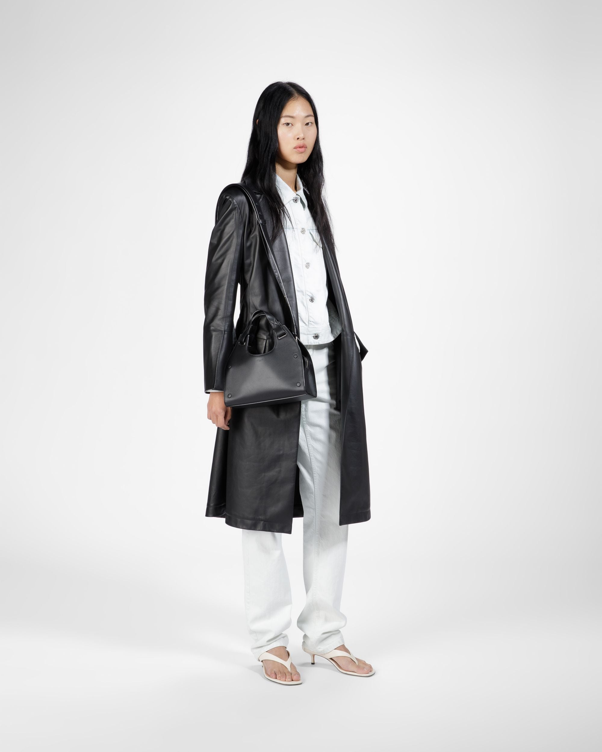 Ahres Small ブラック レザー ショルダーバッグ - 女性 - Bally - 06