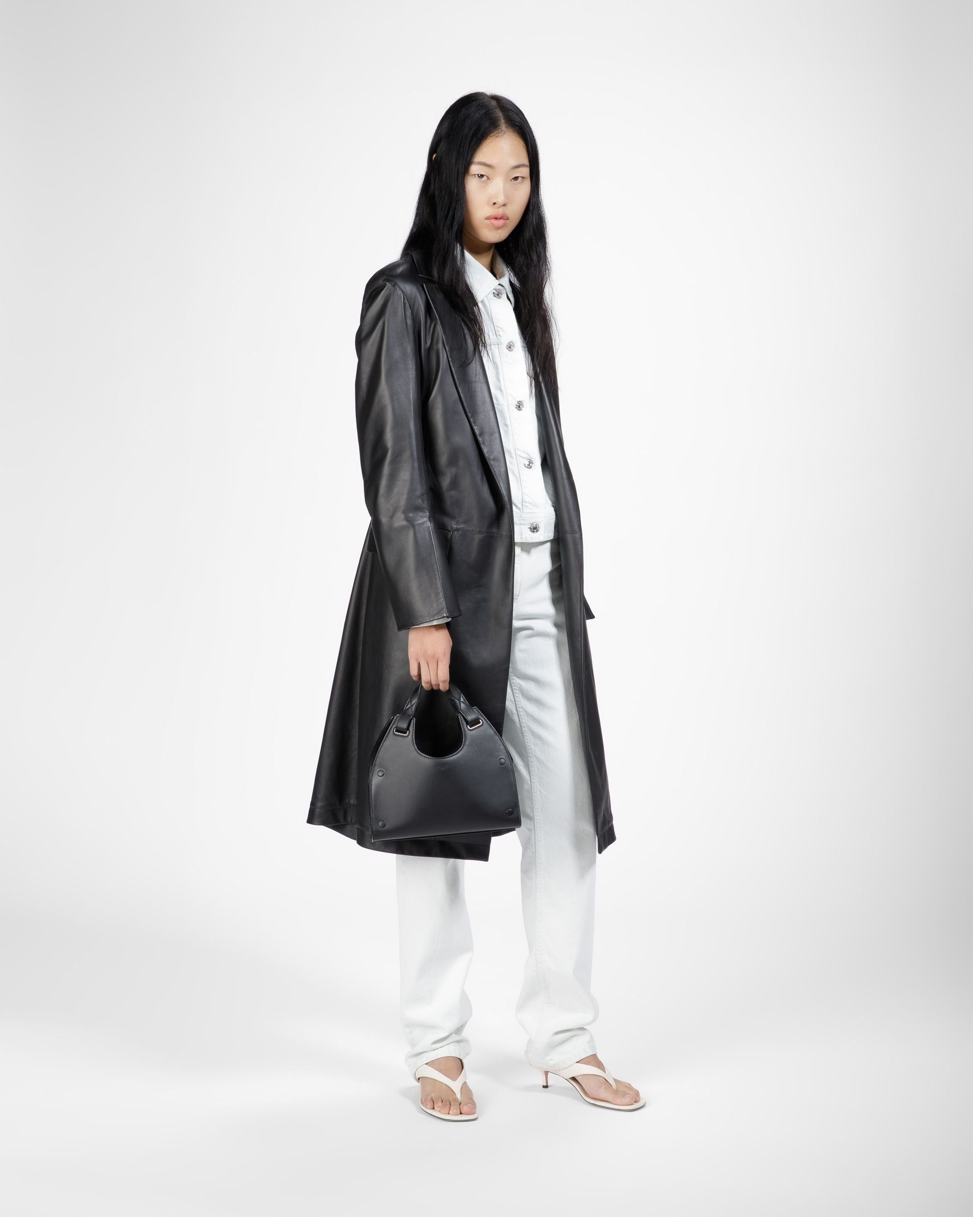 Ahres Small ブラック レザー ショルダーバッグ - 女性 - Bally - 10