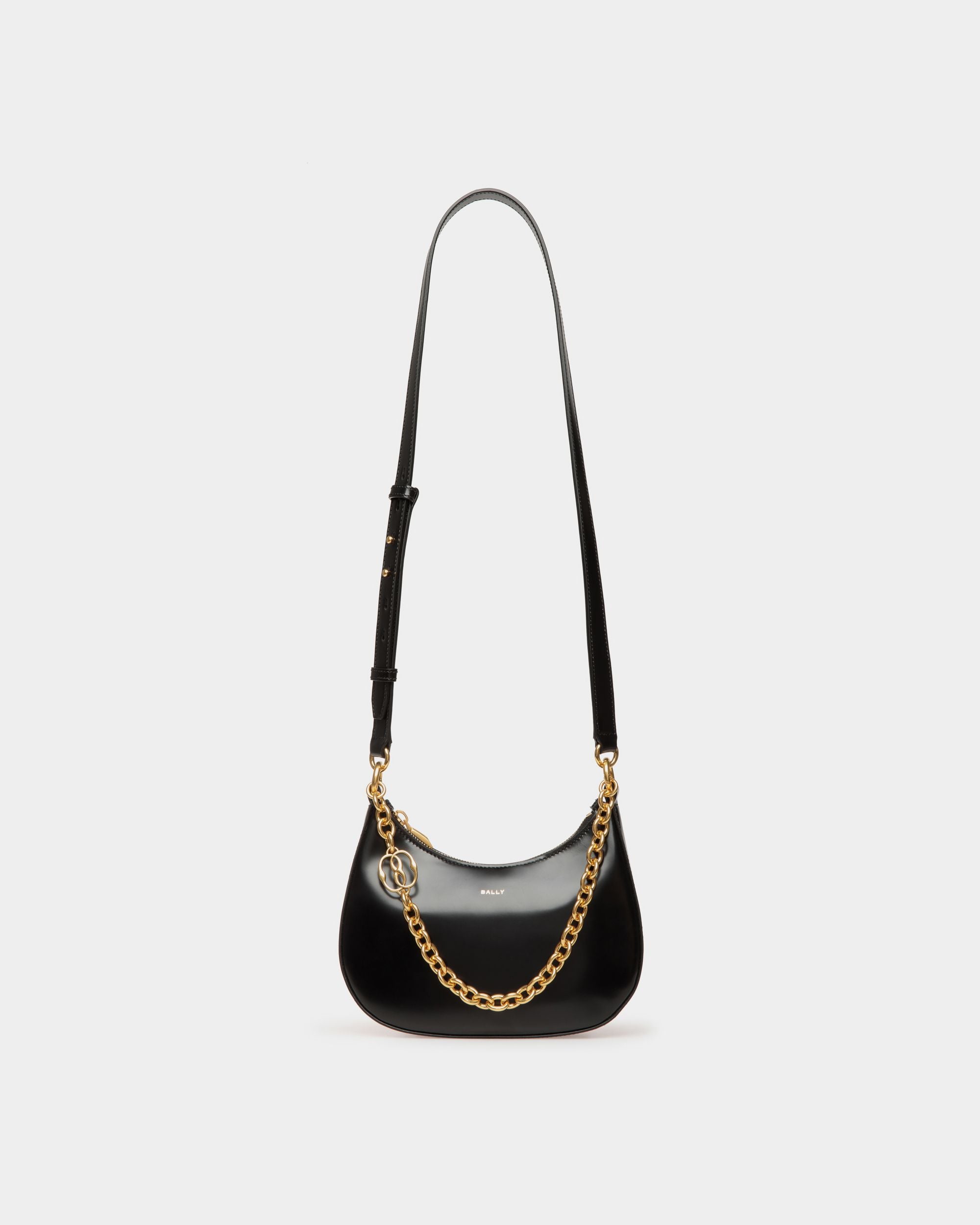 Emblem ミニ クロスボディバッグ ブラック ブラッシュドレザー - 女性 - Bally - 01