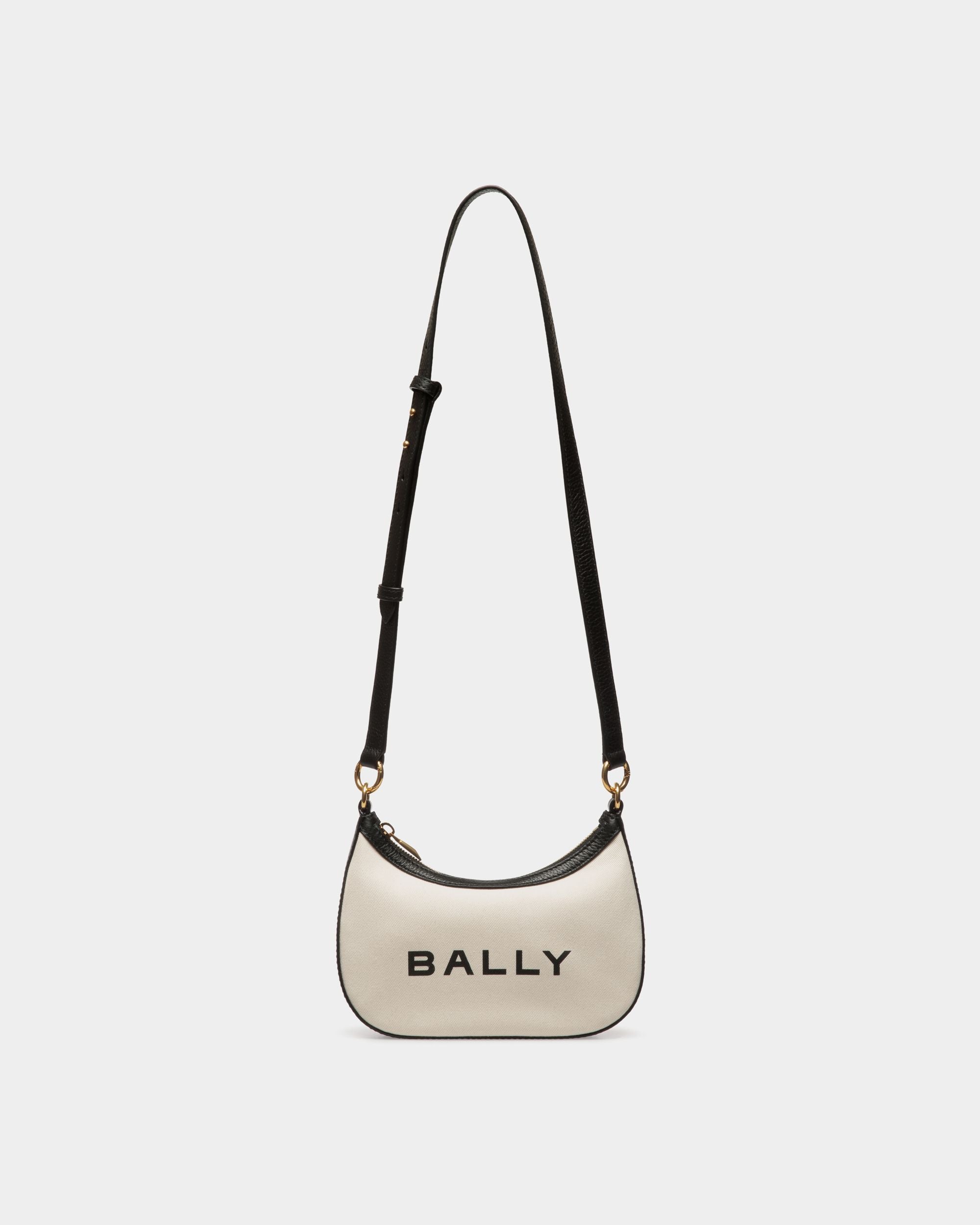 Bar ミニ クロスボディバッグ ホワイト キャンバス＆ブラック レザー - 女性 - Bally - 01