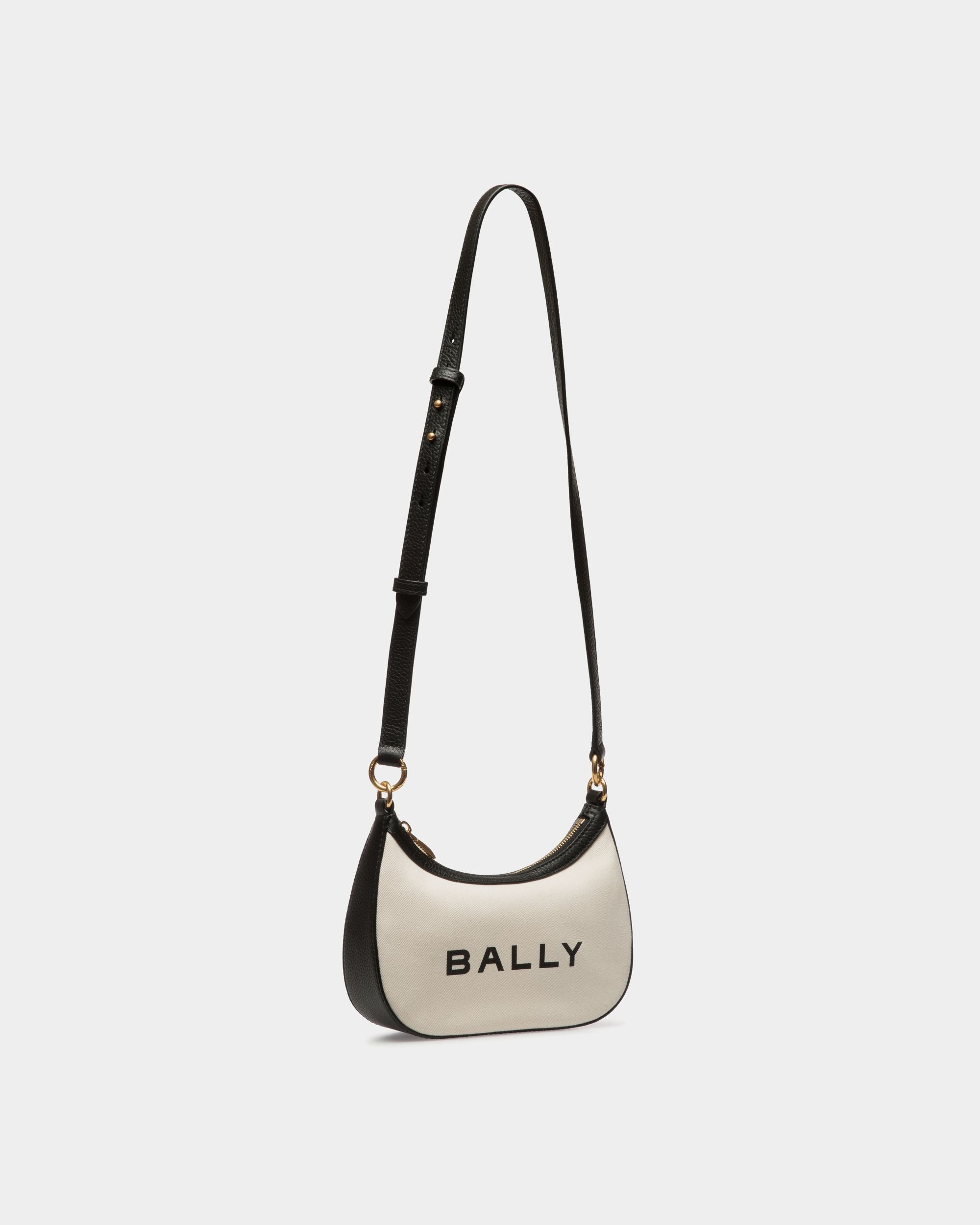 Bar ミニ クロスボディバッグ ホワイト キャンバス＆ブラック レザー - 女性 - Bally - 03