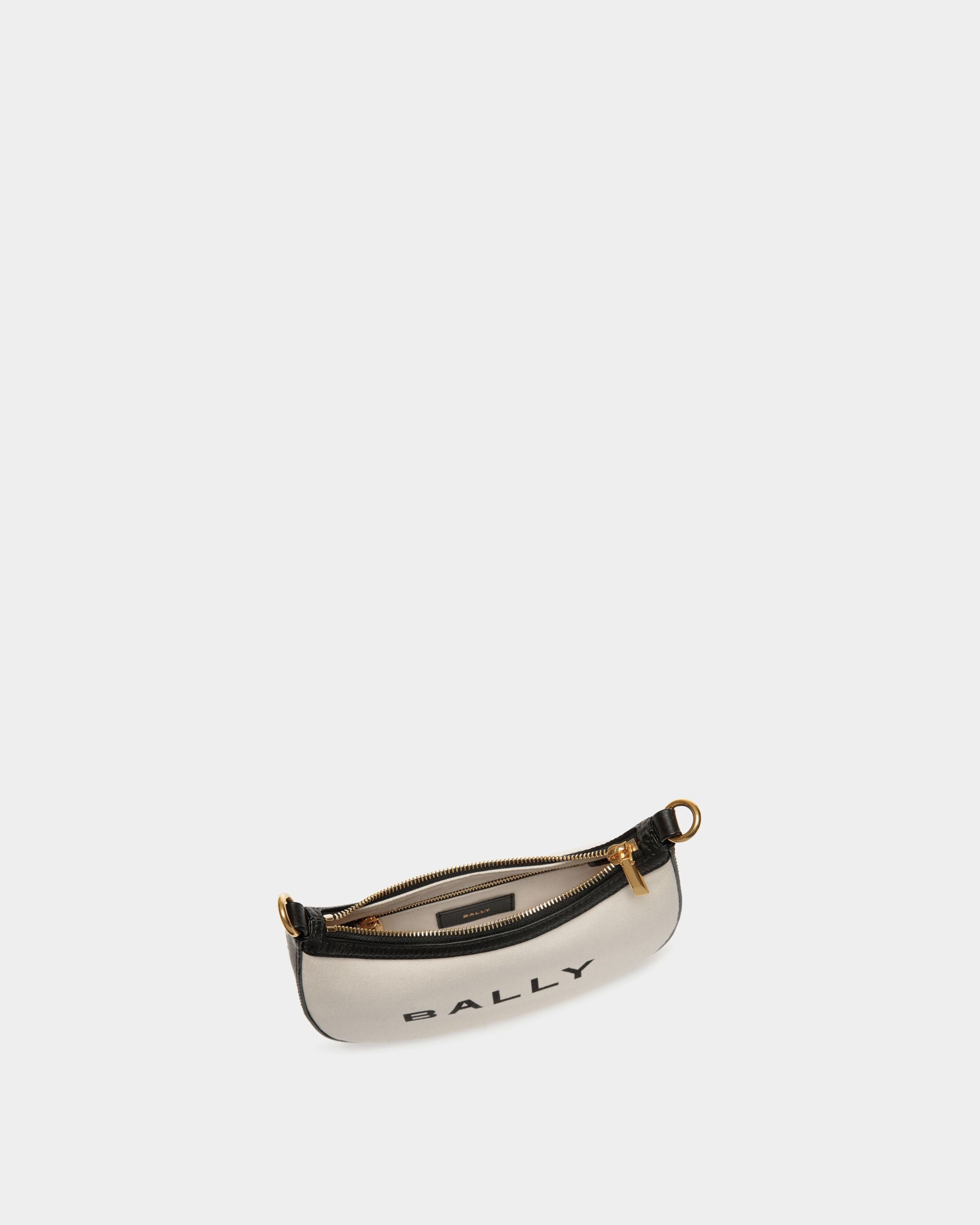Bar ミニ クロスボディバッグ ホワイト キャンバス＆ブラック レザー - 女性 - Bally - 04