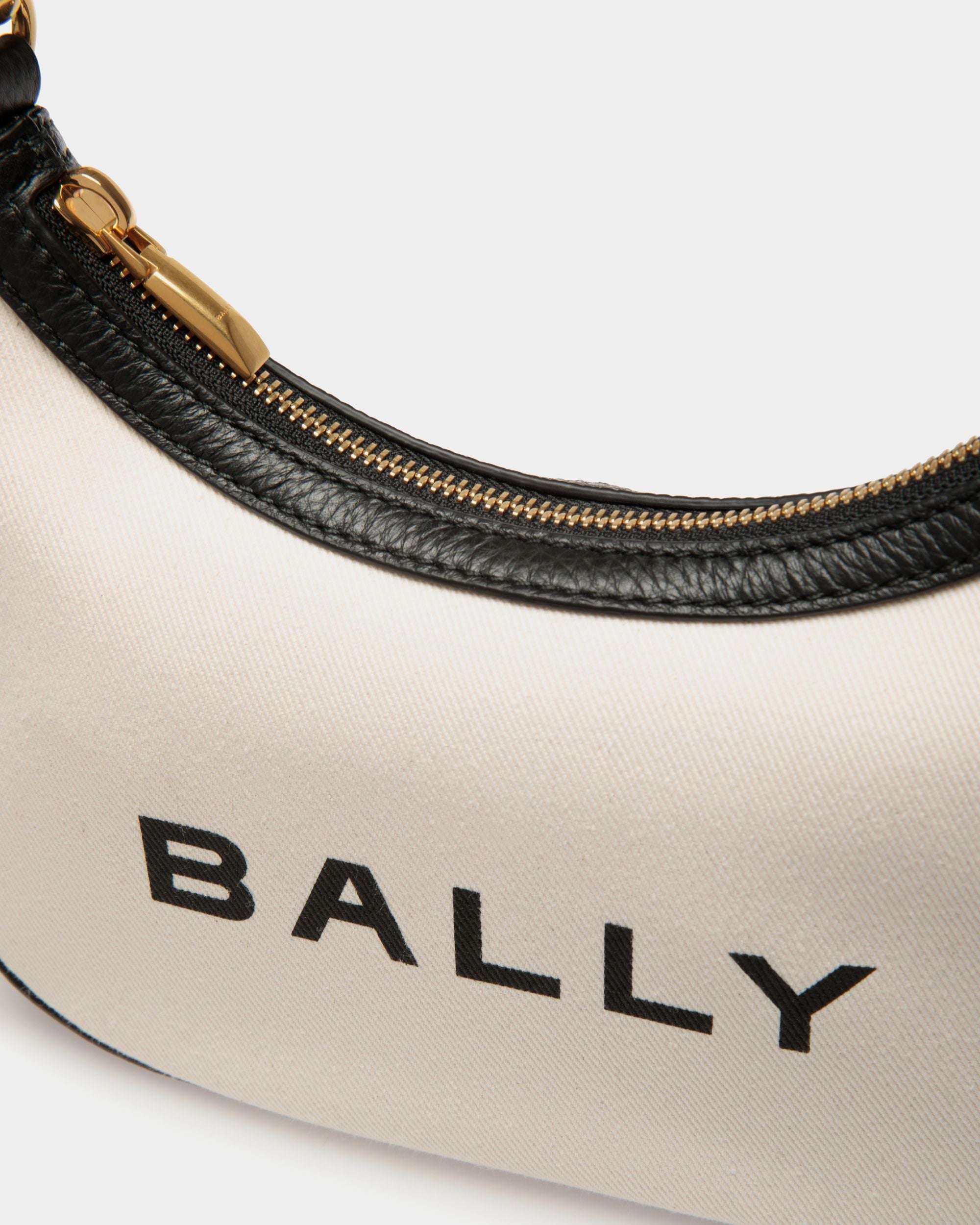 Bar ミニ クロスボディバッグ ホワイト キャンバス＆ブラック レザー - 女性 - Bally - 05