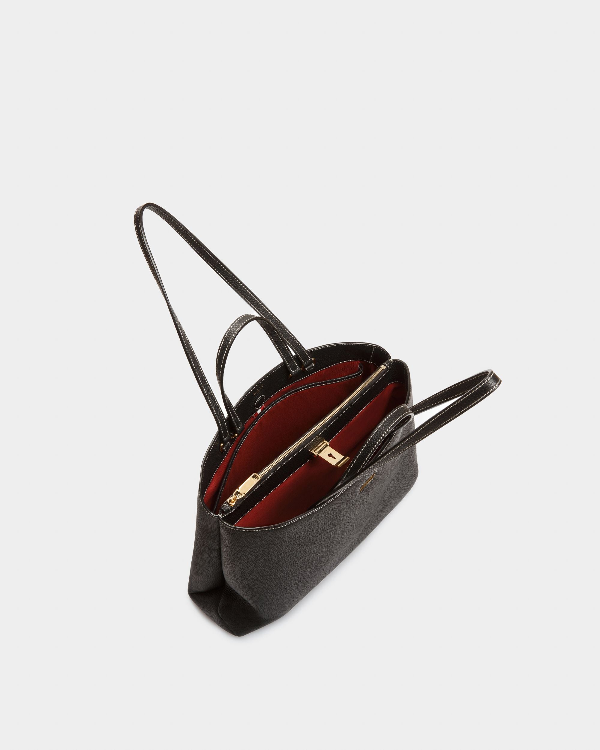 Lya ブラック レザー トートバッグ - 女性 - Bally - 04
