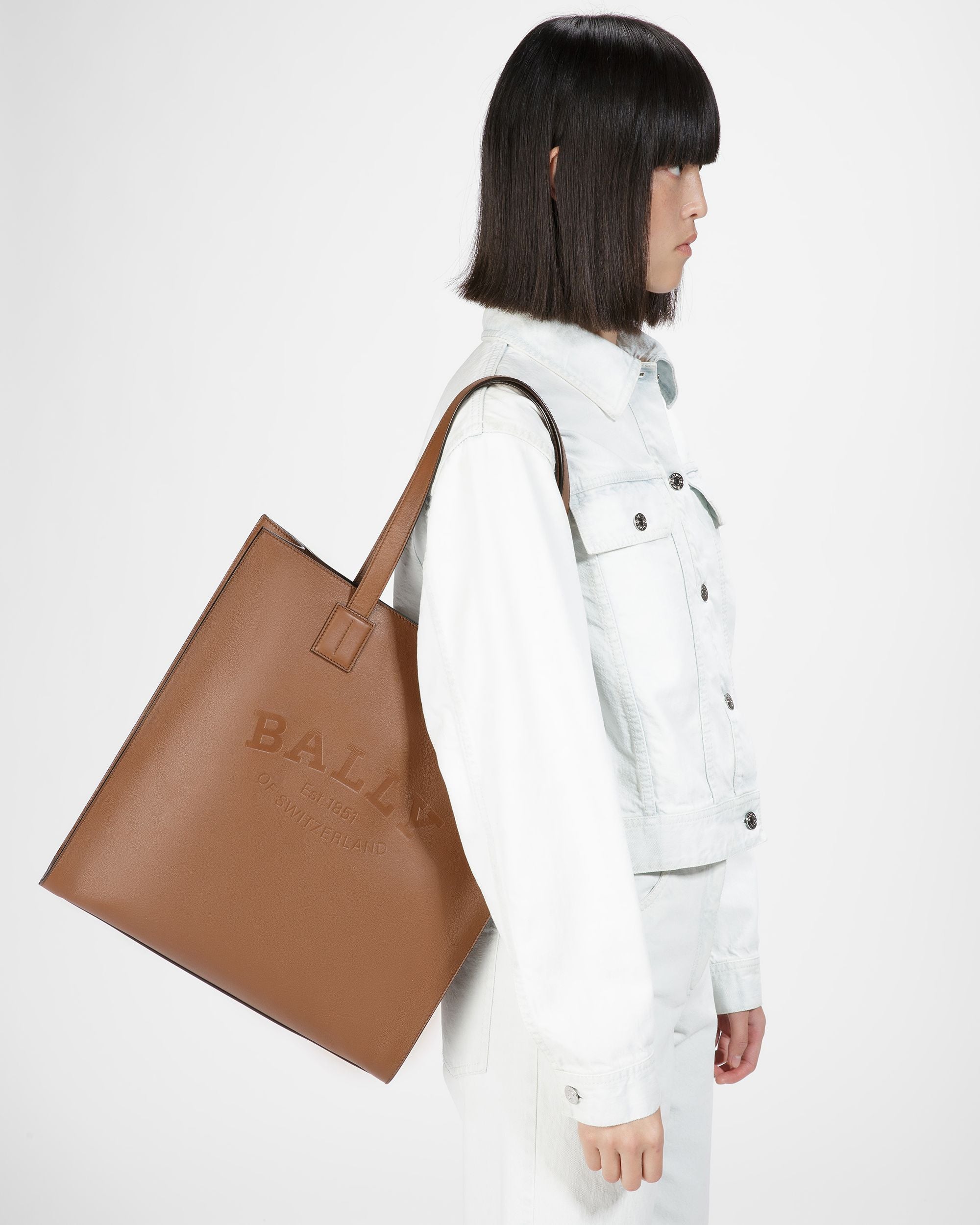 Crystalia ブラウン レザー トートバッグ - 女性 - Bally - 02