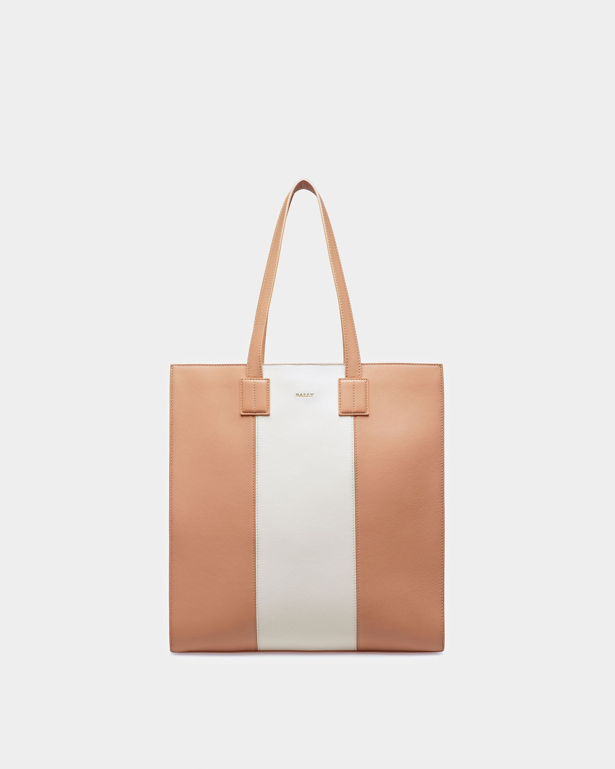 Crystalia ピーチ＆ボーンホワイト レザー トートバッグ - 女性 - Bally - 01