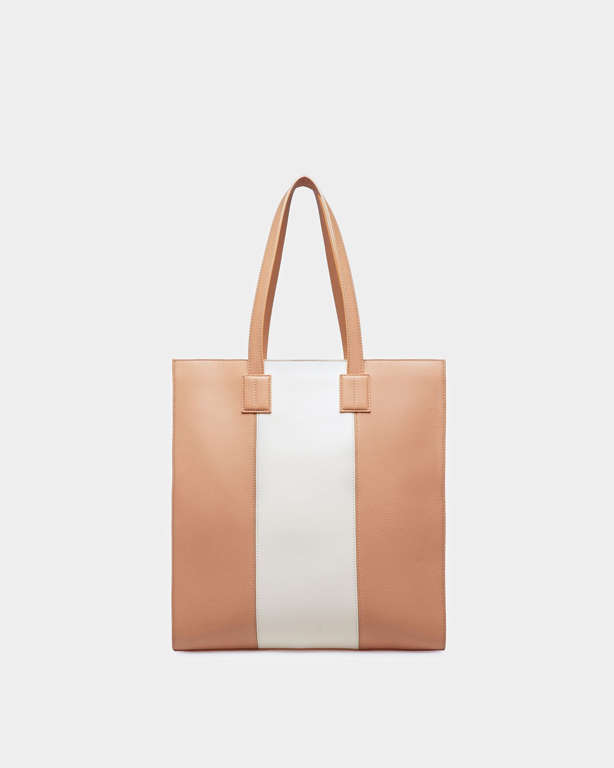 Crystalia ピーチ＆ボーンホワイト レザー トートバッグ - 女性 - Bally - 03