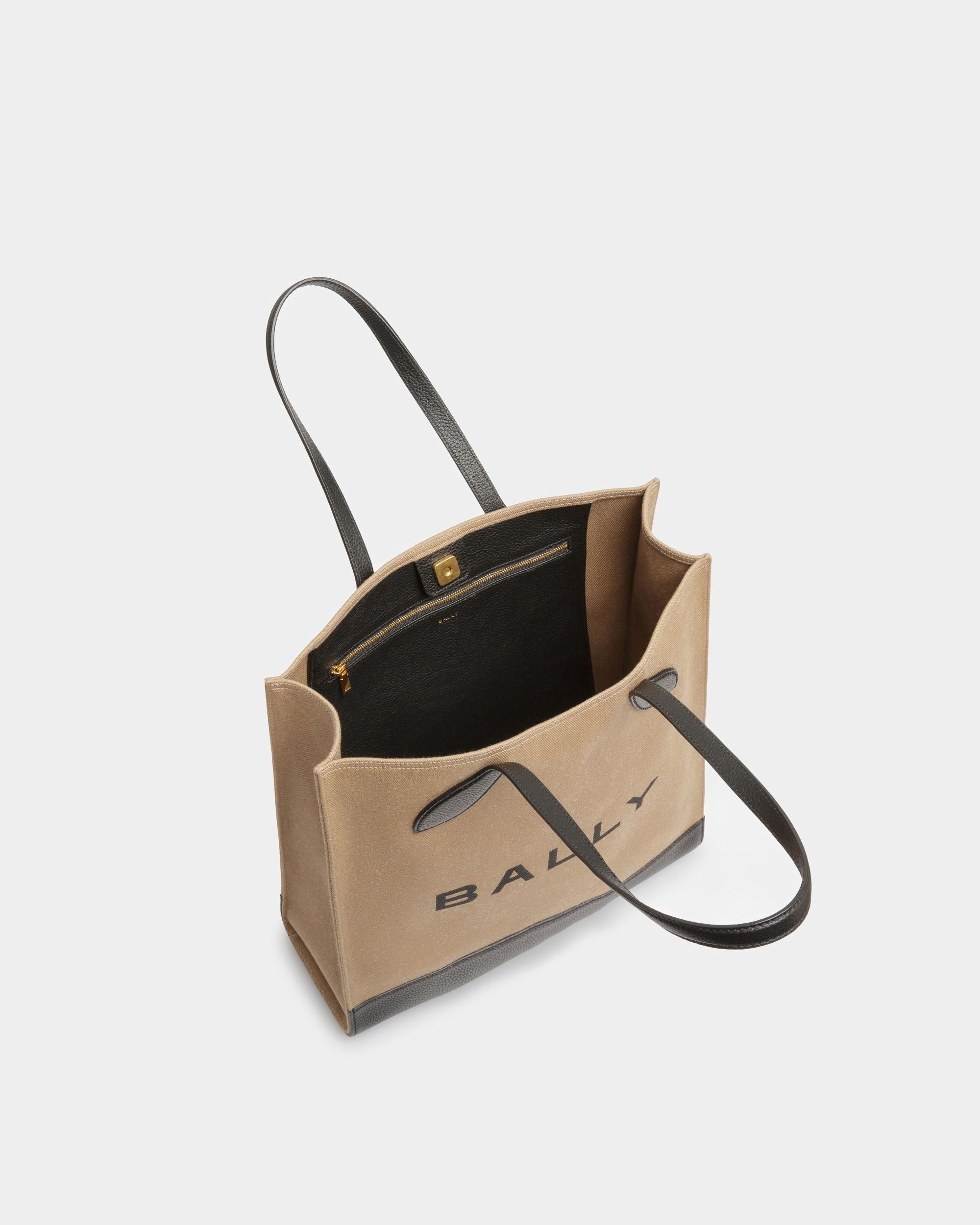 Bar トートバッグ サンド＆ブラック ファブリック - 女性 - Bally - 05
