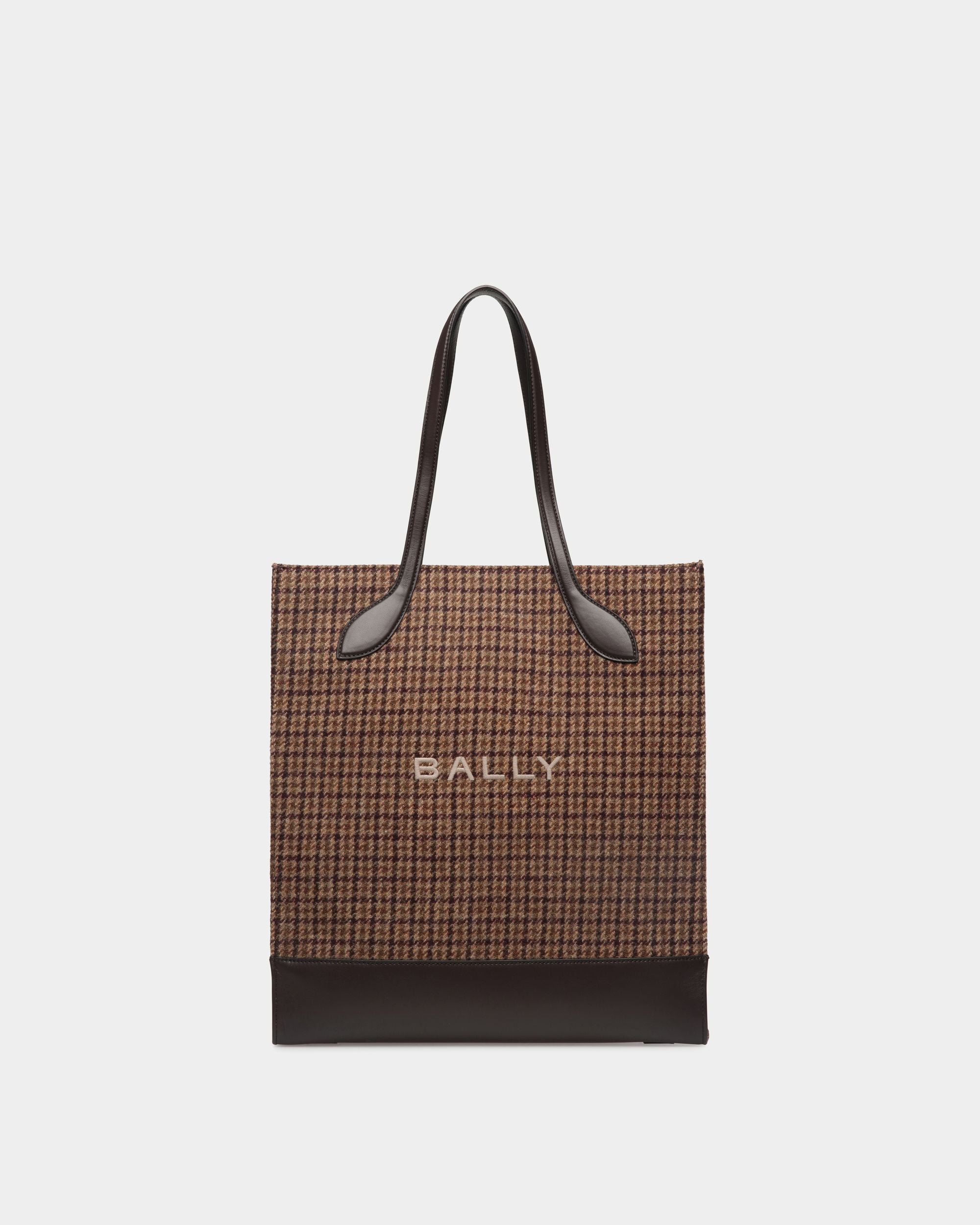 Bar トートバッグ マルチブラウン チェック ウール＆レザー - 女性 - Bally - 01