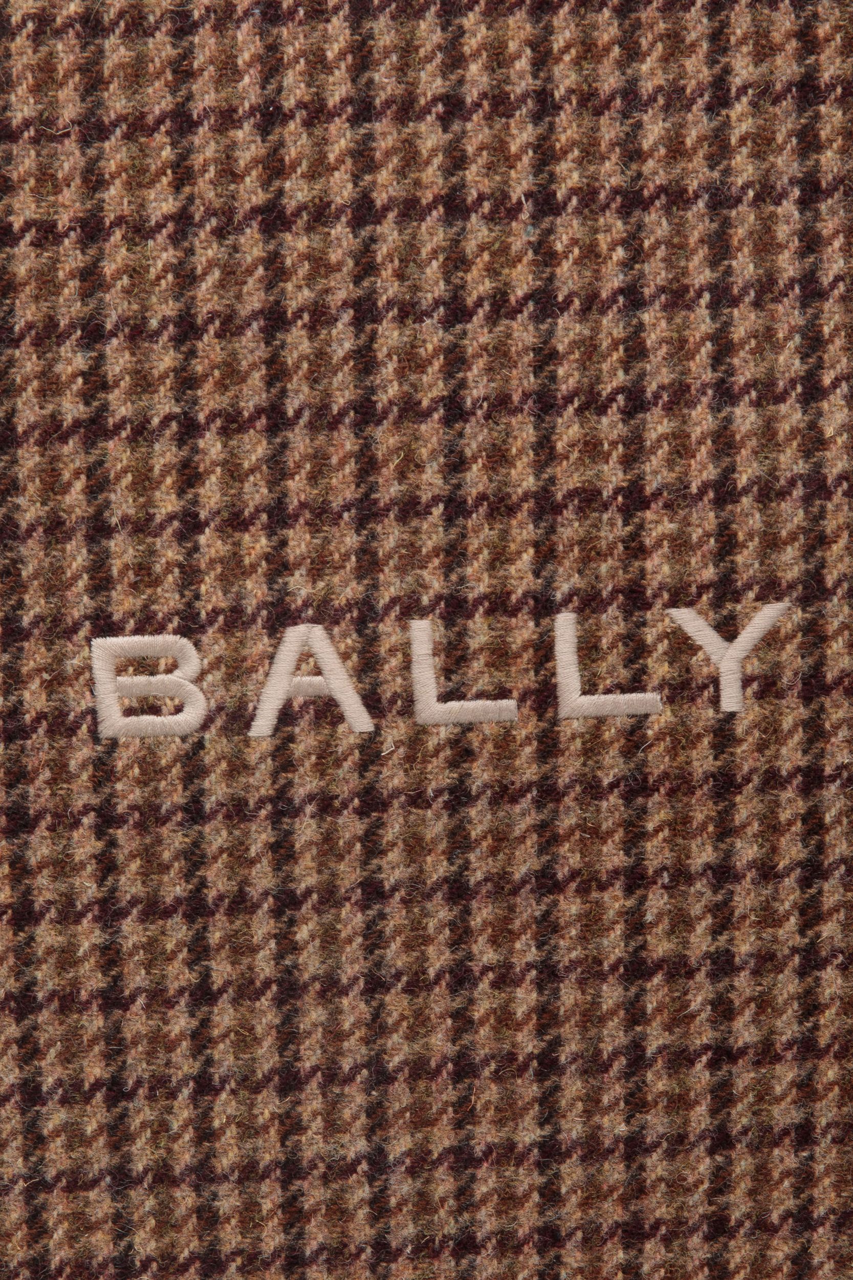 Bar トートバッグ マルチブラウン チェック ウール＆レザー - 女性 - Bally - 05