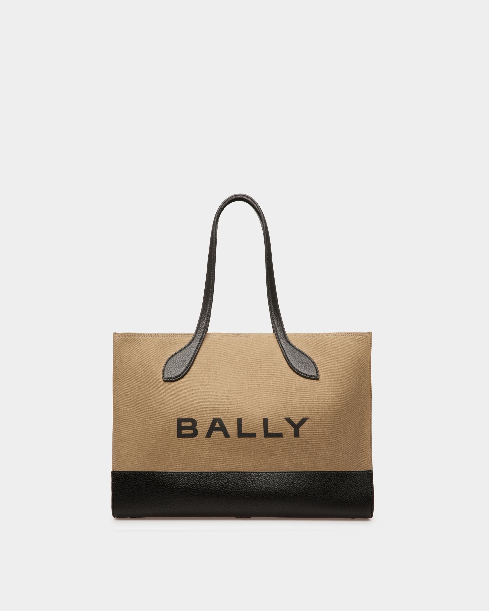 Bar トートバッグ サンド＆ブラック ファブリック - 女性 - Bally - 01