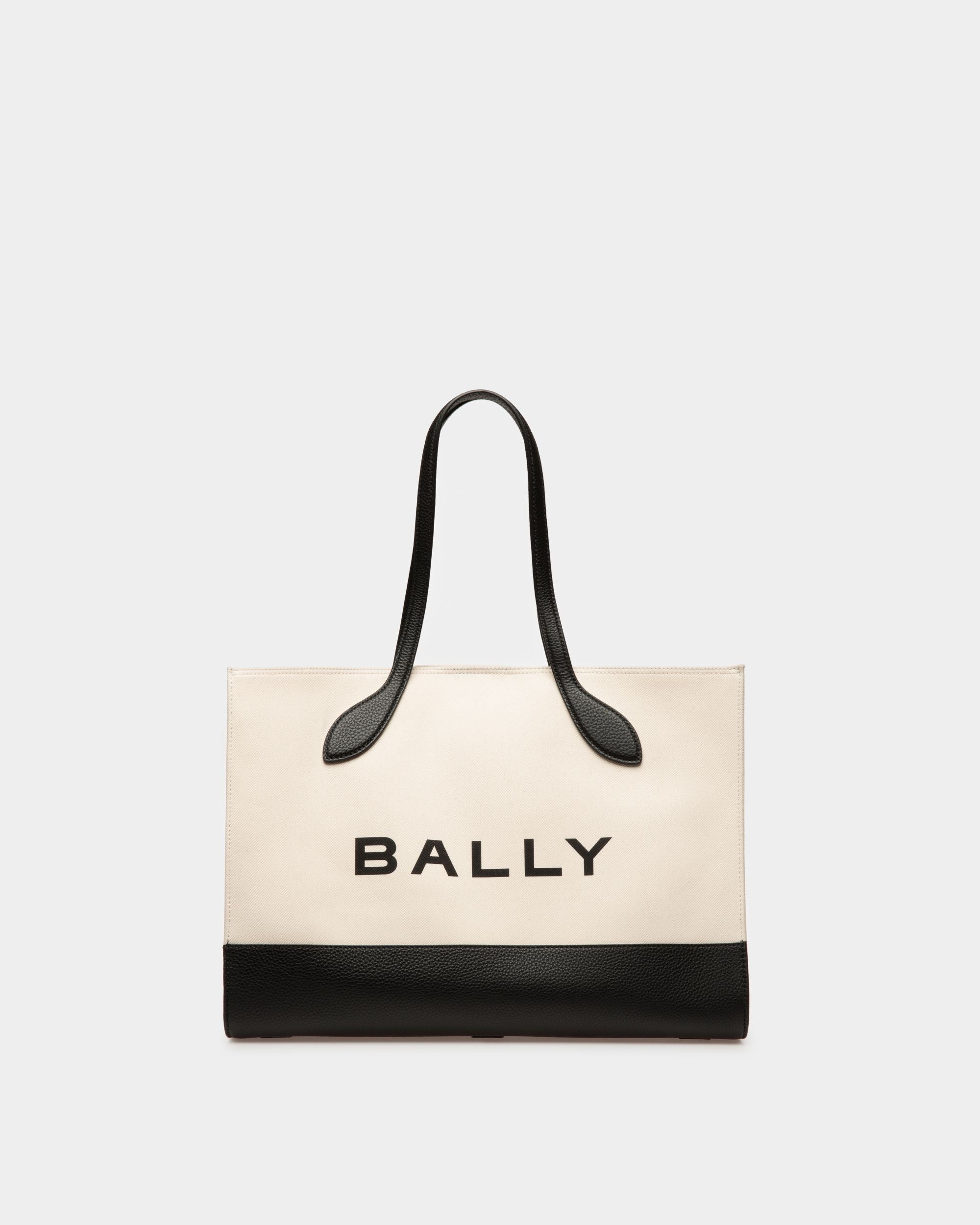 Bar トートバッグ ナチュラル＆ブラック ファブリック - 女性 - Bally - 01