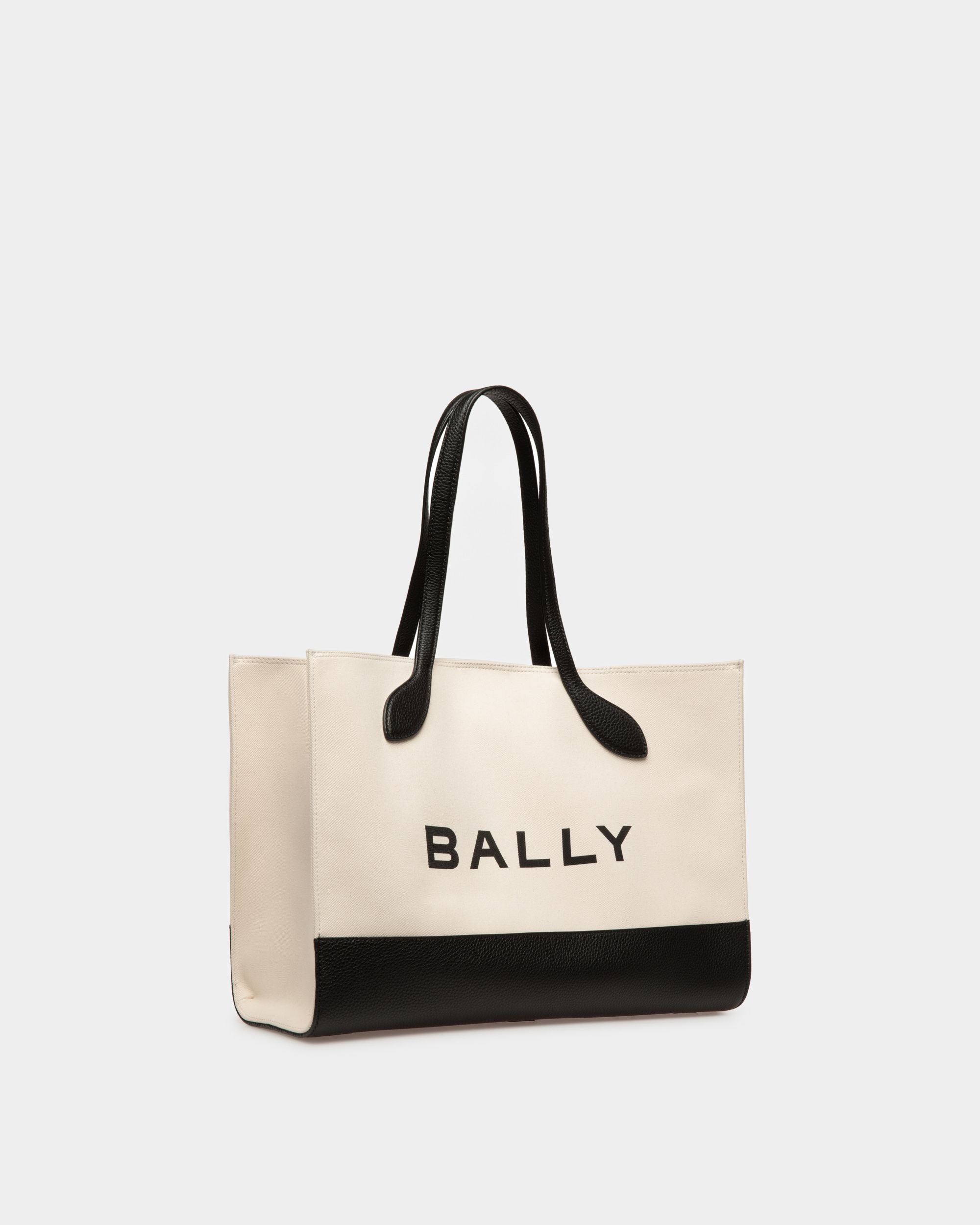 Bar トートバッグ ナチュラル＆ブラック ファブリック - 女性 - Bally - 03