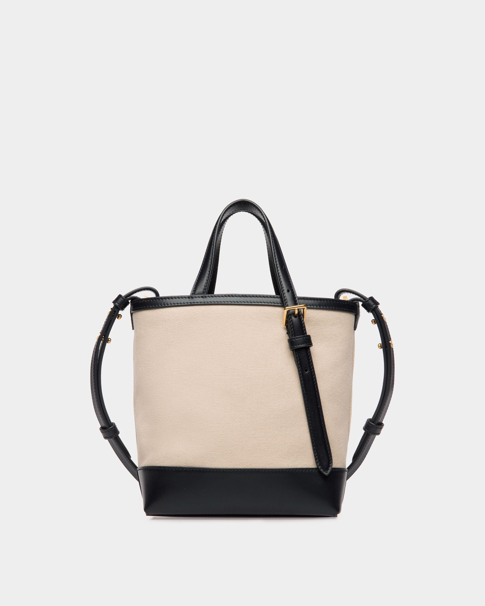 Summer Capsule スモール トートバッグ ナチュラル＆ネイビーブルー キャンバス＆レザー - 女性 - Bally - 02