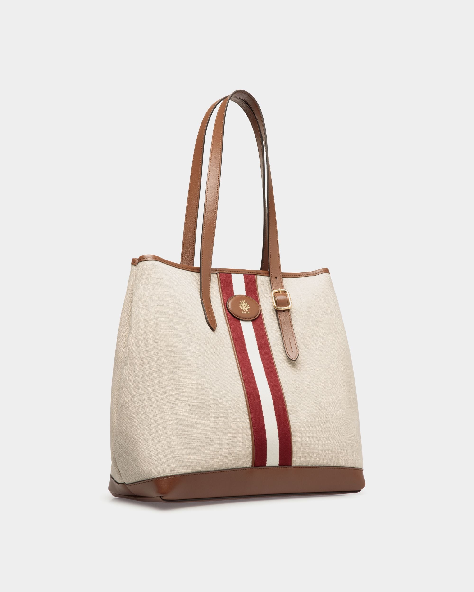 Beckett トートバッグ ナチュラル キャンバス＆ブラウン レザー - 女性 - Bally - 03
