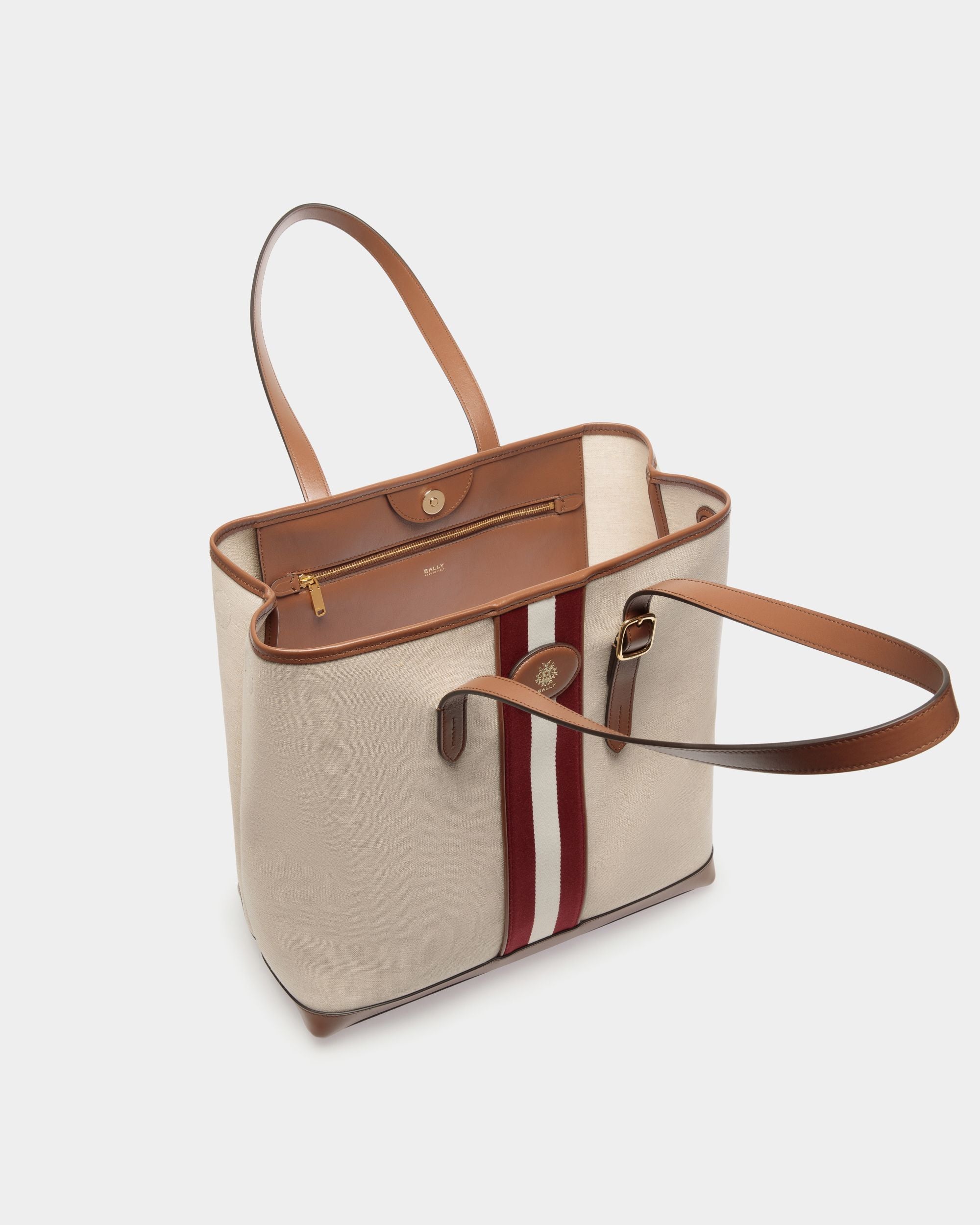 Beckett トートバッグ ナチュラル キャンバス＆ブラウン レザー - 女性 - Bally - 04