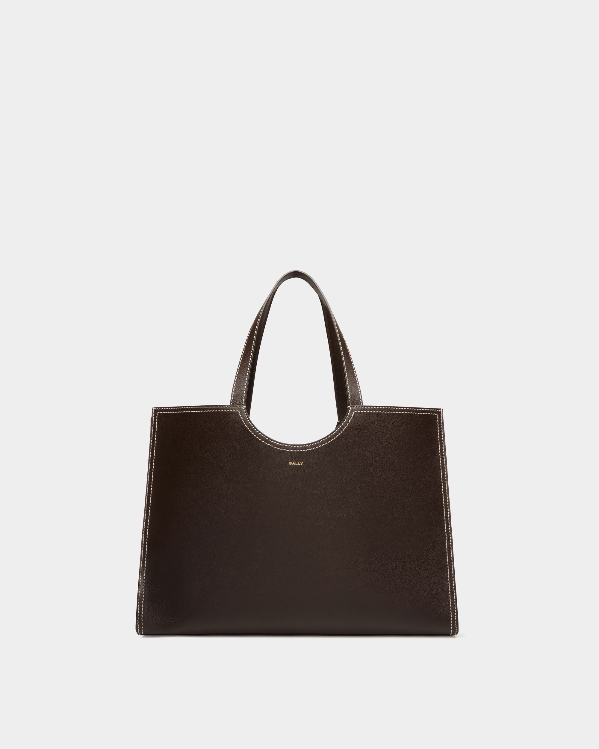 Easy Bally トートバッグ エバノブラウン レザー - 女性 - Bally - 01