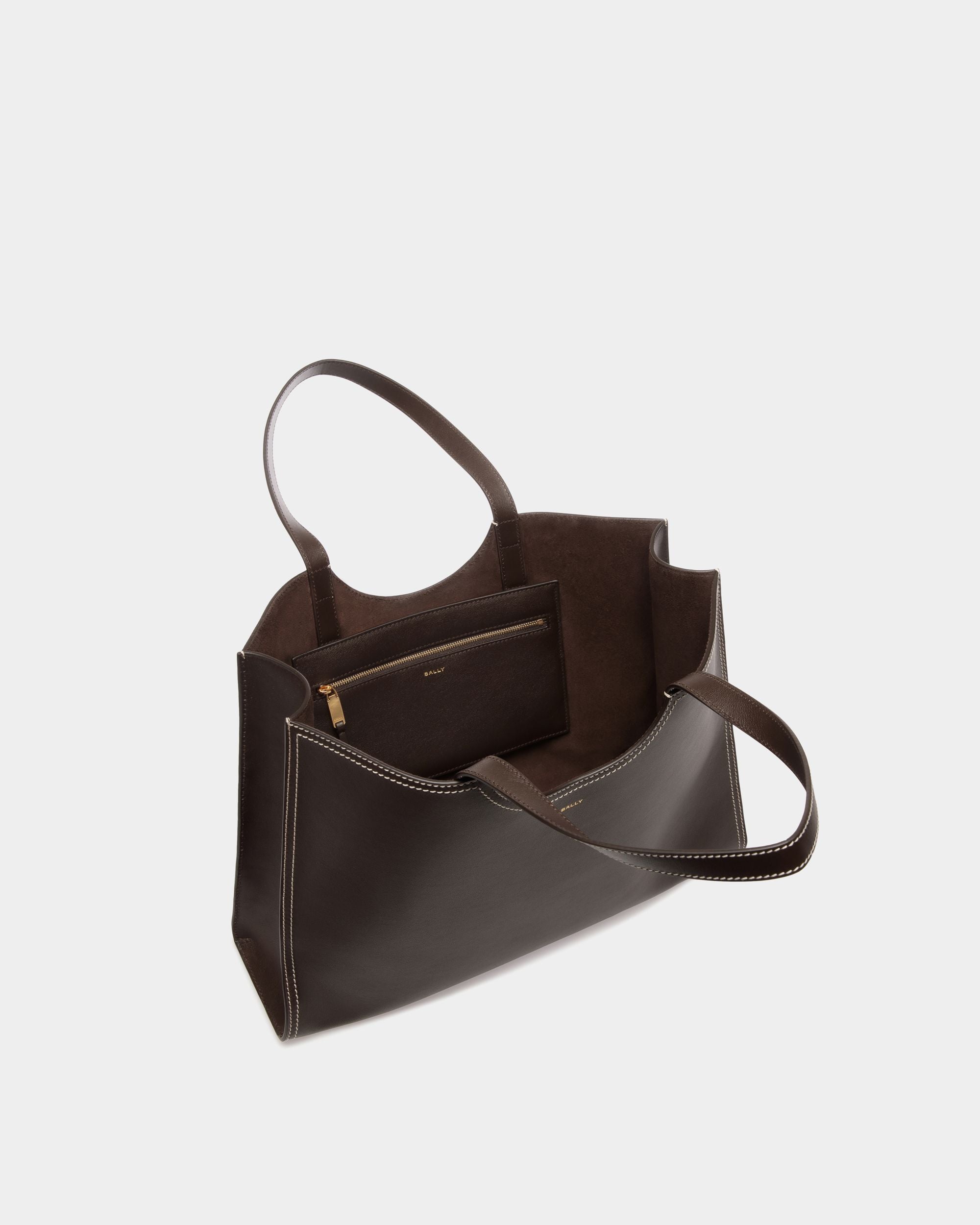 Easy Bally トートバッグ エバノブラウン レザー - 女性 - Bally - 05