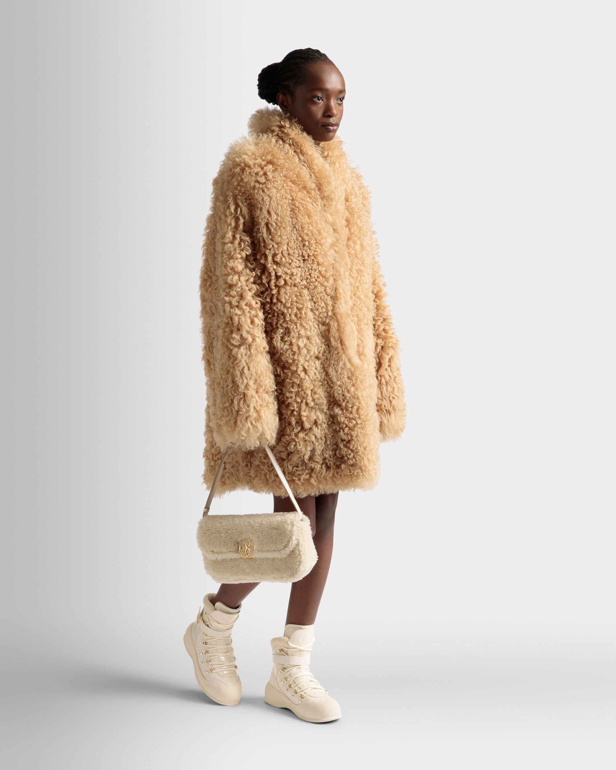 Emblem ショルダーバッグ ボーンホワイト ウール - 女性 - Bally - 02
