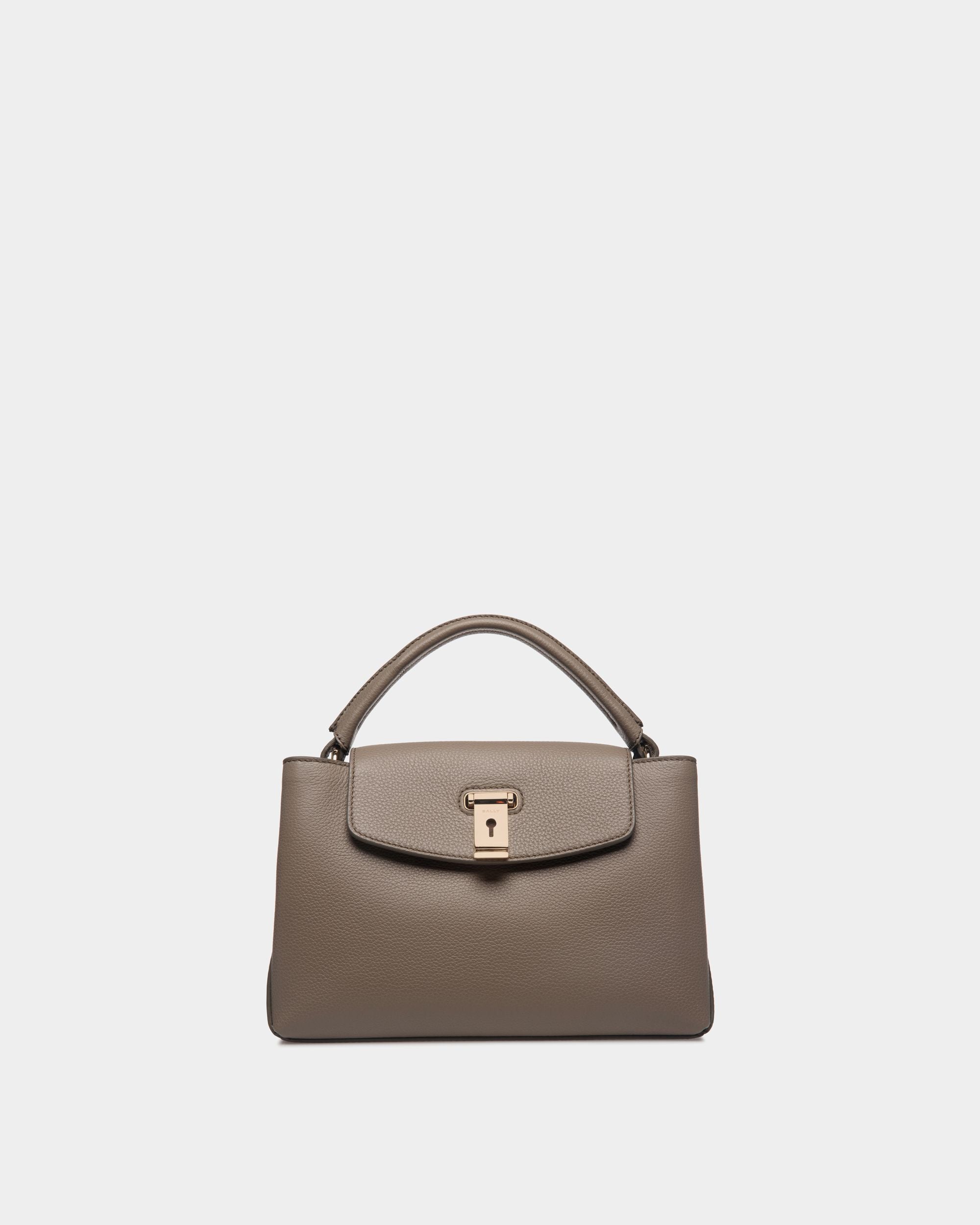 Lock Me スモール トップハンドルバッグ トープブラウン グレインレザー - 女性 - Bally - 01