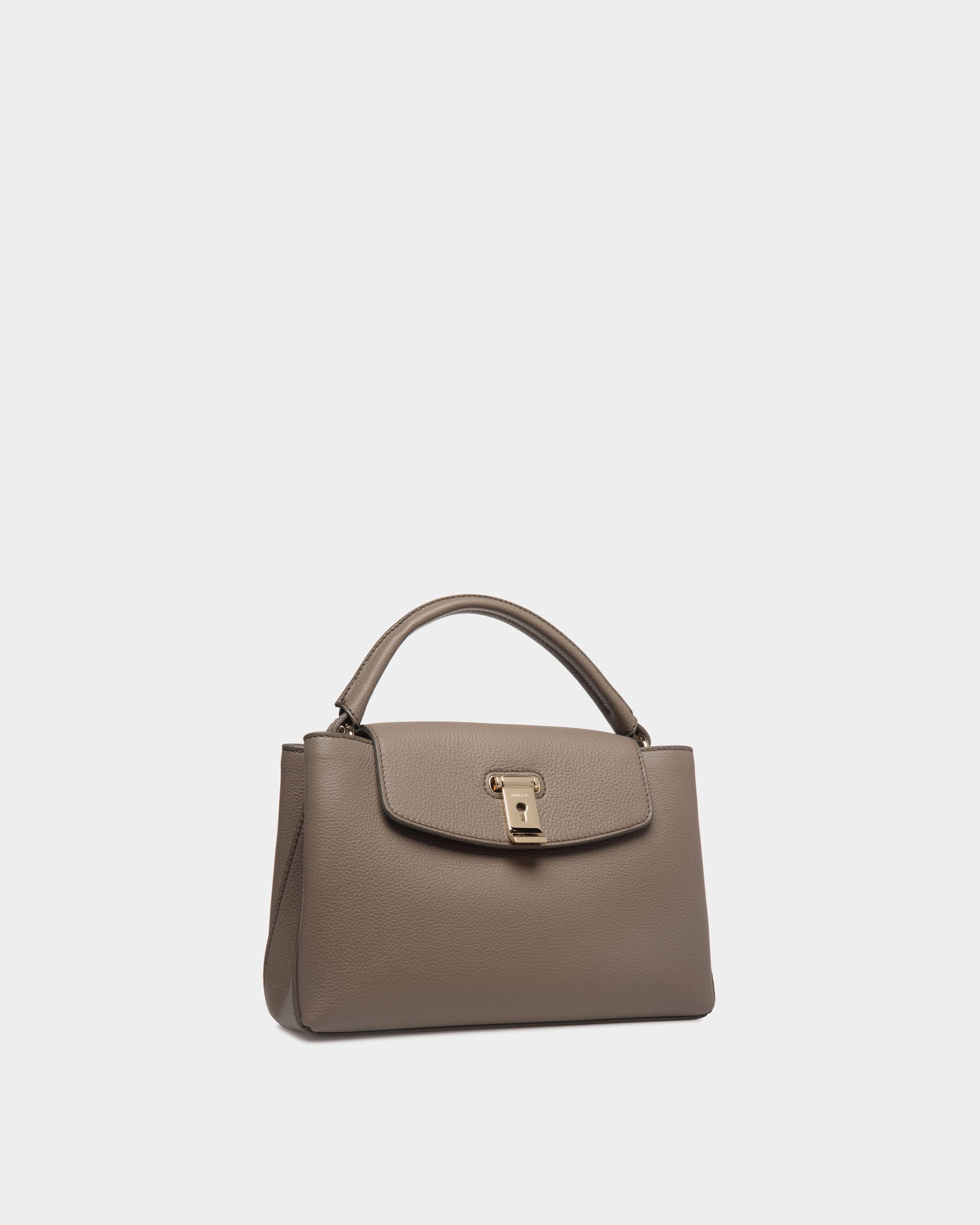 Lock Me スモール トップハンドルバッグ トープブラウン グレインレザー - 女性 - Bally - 03