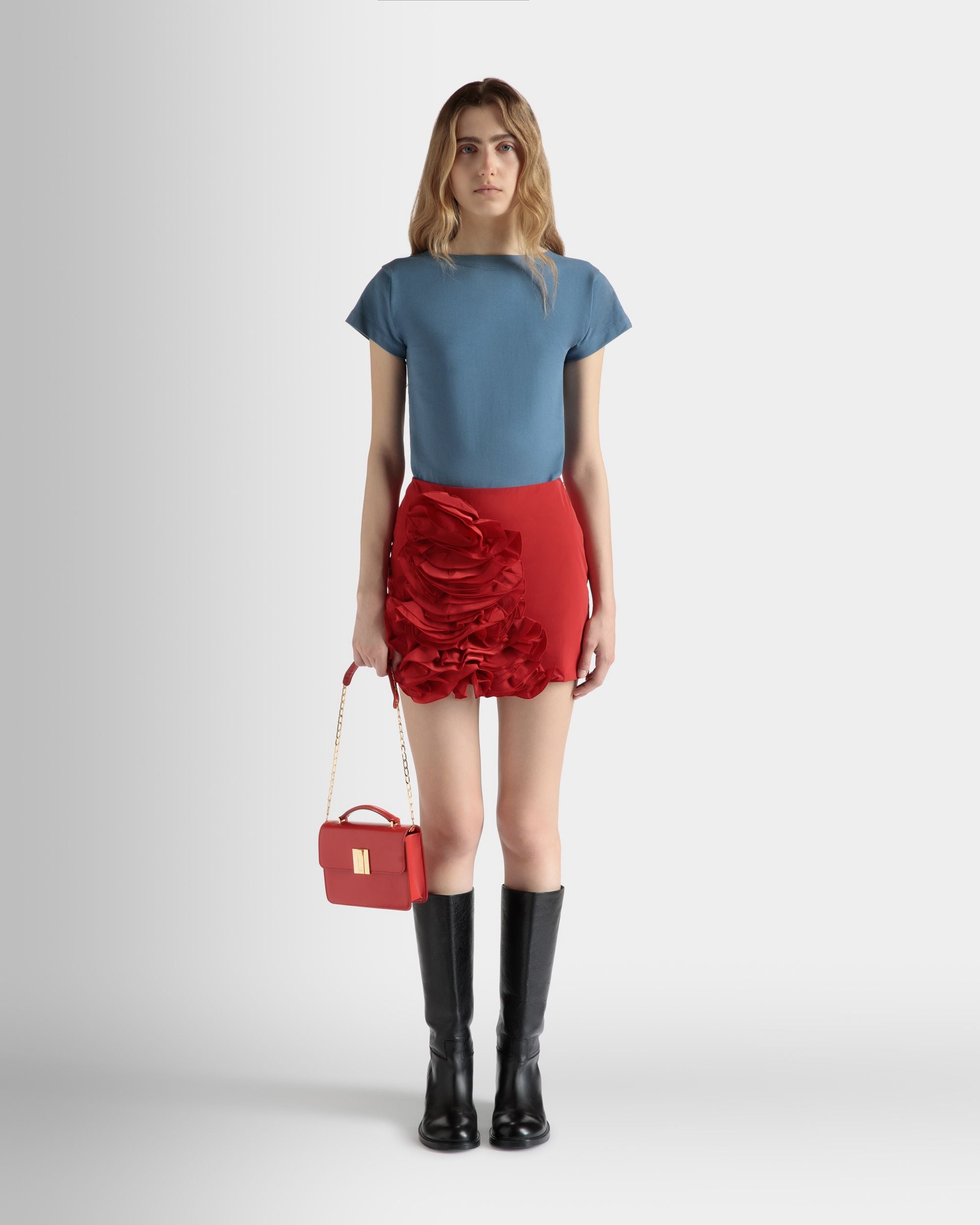 Ollam ミニ トップハンドルバッグ Candy Red ブラッシュドレザー - 女性 - Bally - 02