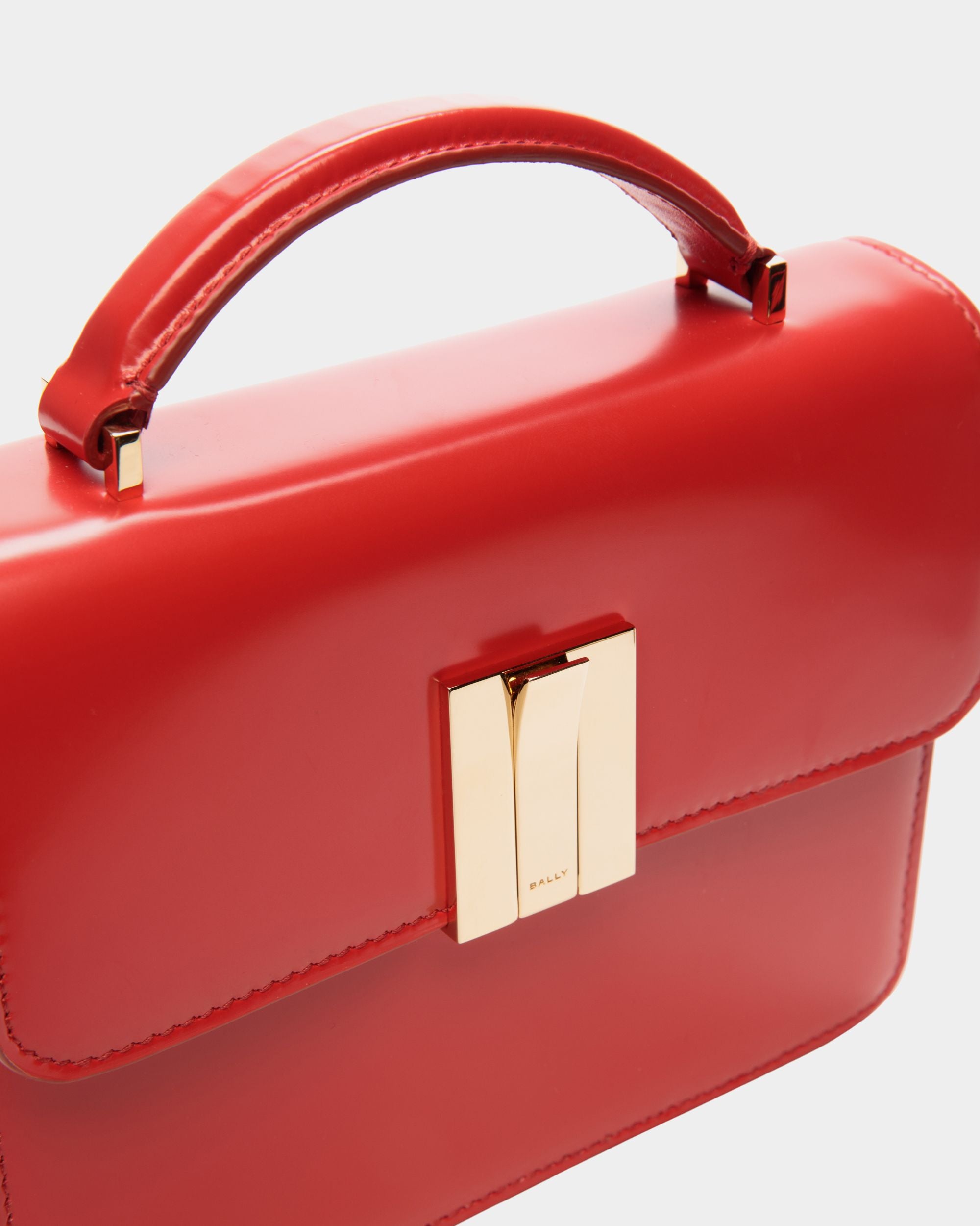 Ollam ミニ トップハンドルバッグ Candy Red ブラッシュドレザー - 女性 - Bally - 06