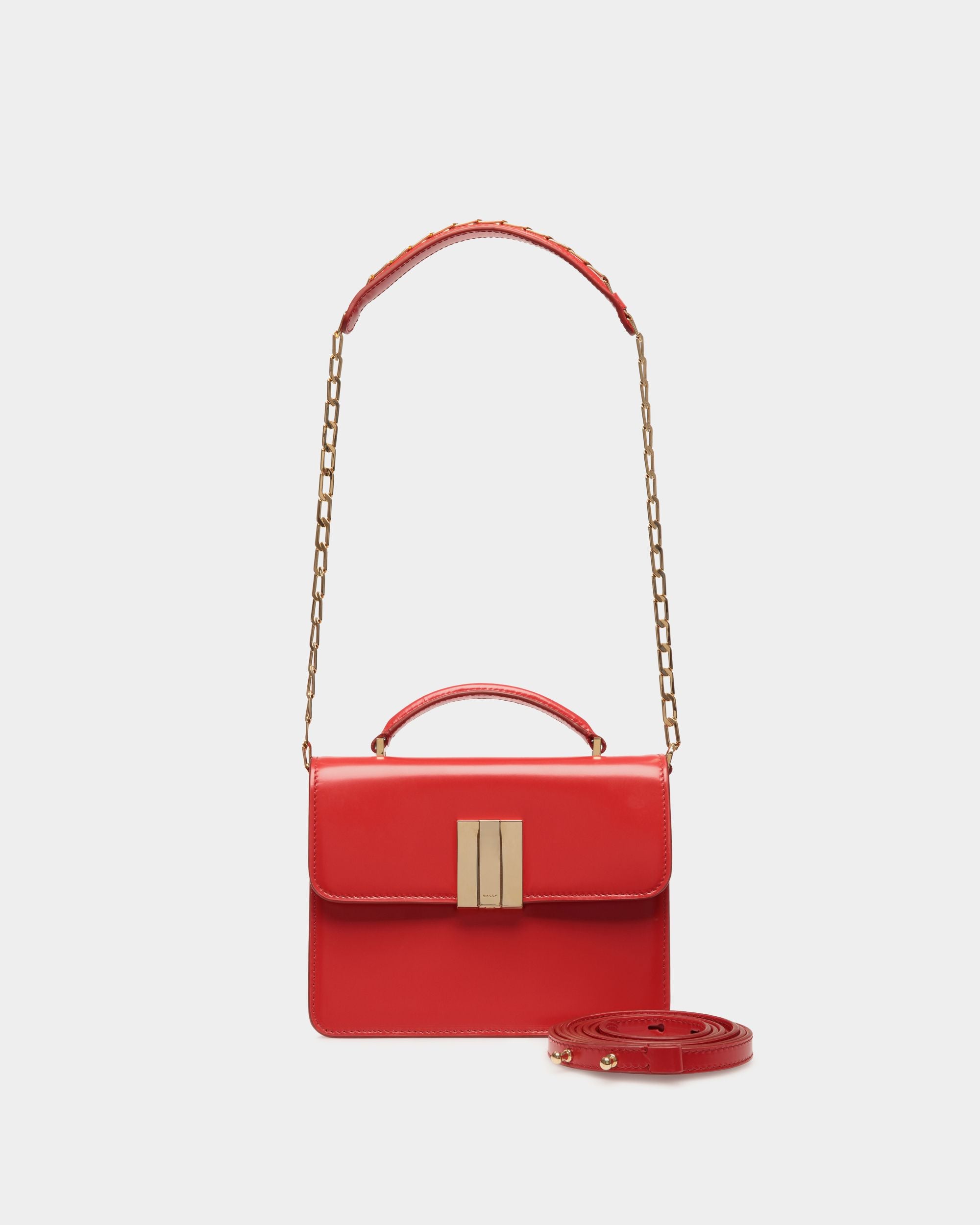 Ollam ミニ トップハンドルバッグ Candy Red ブラッシュドレザー - 女性 - Bally - 07