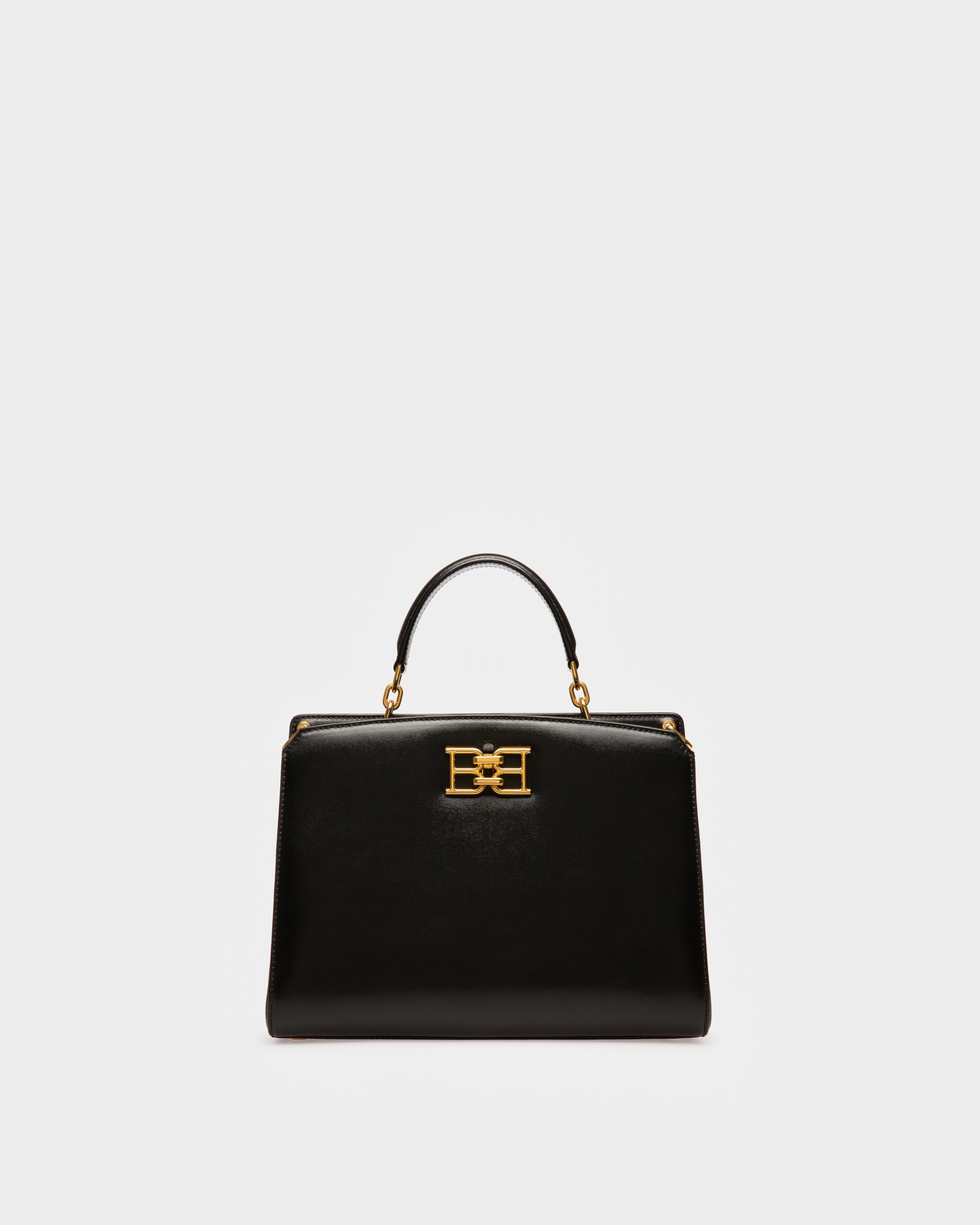 Bonnye ブラック レザー トップハンドルバッグ - 女性 - Bally - 01