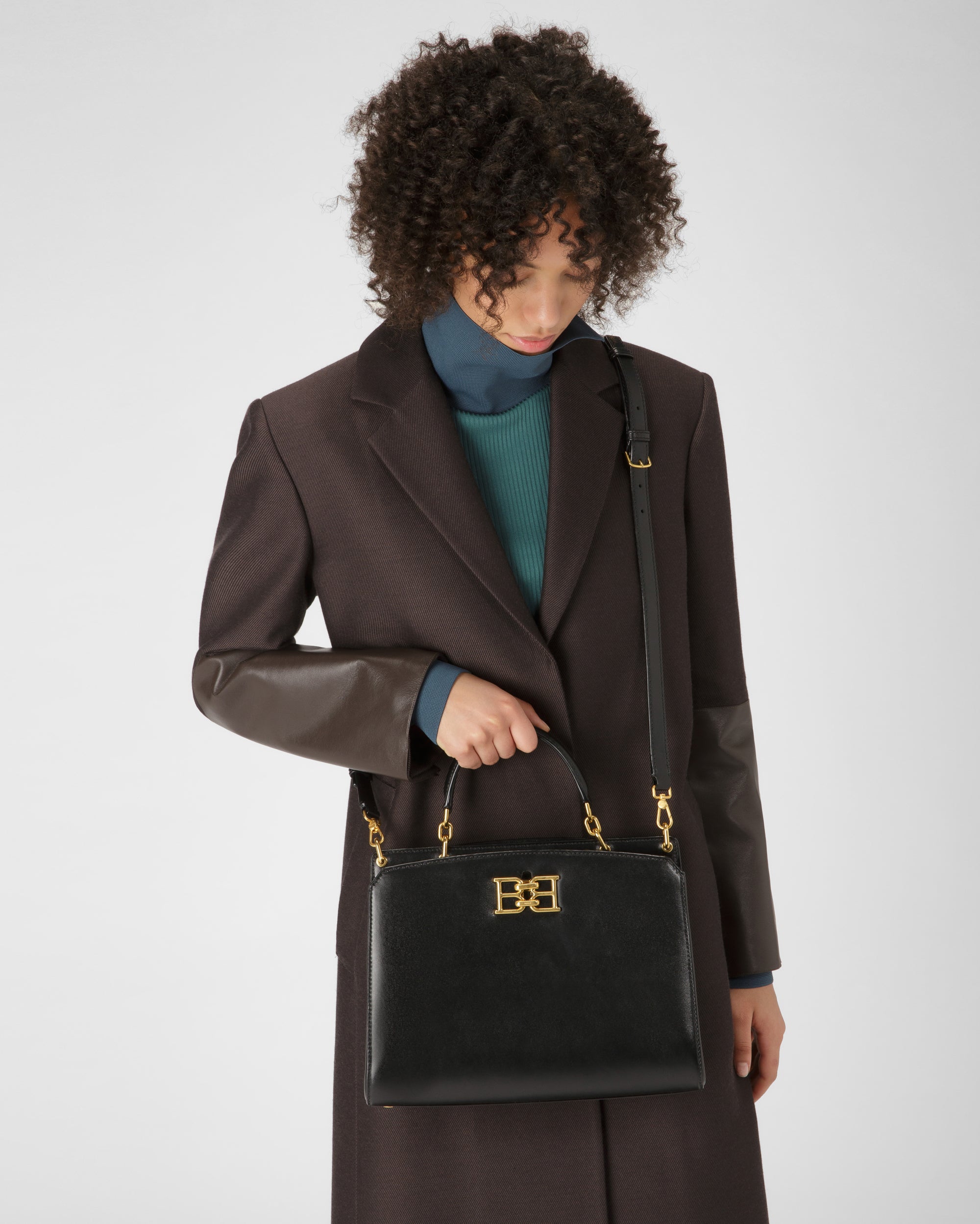 Bonnye ブラック レザー トップハンドルバッグ - 女性 - Bally - 02
