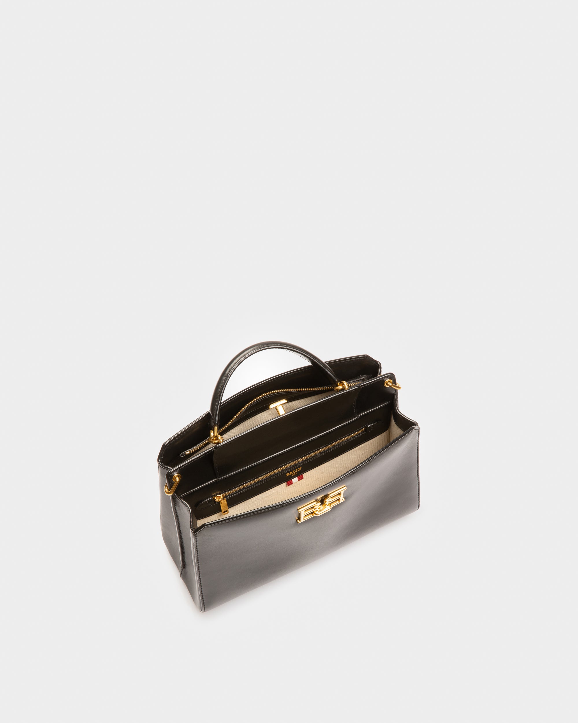 Bonnye ブラック レザー トップハンドルバッグ - 女性 - Bally - 04